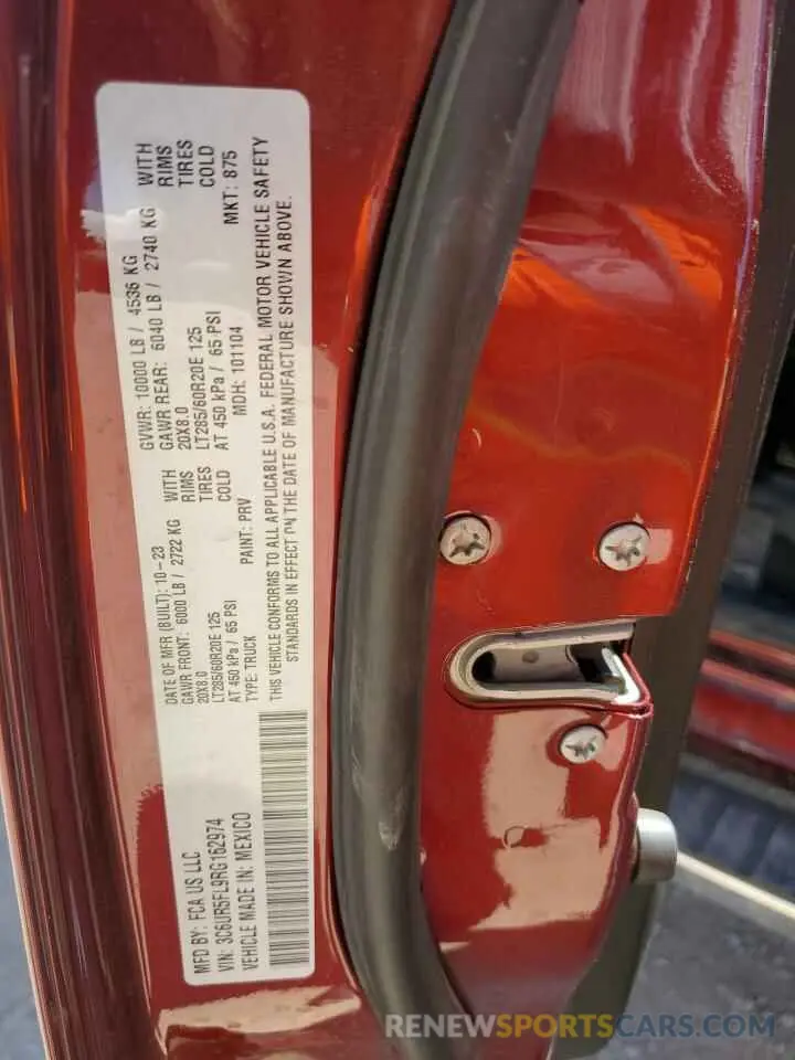 13 fotografías del automóvil dañado 3C6UR5FL9RG162974 RAM 2500 2024