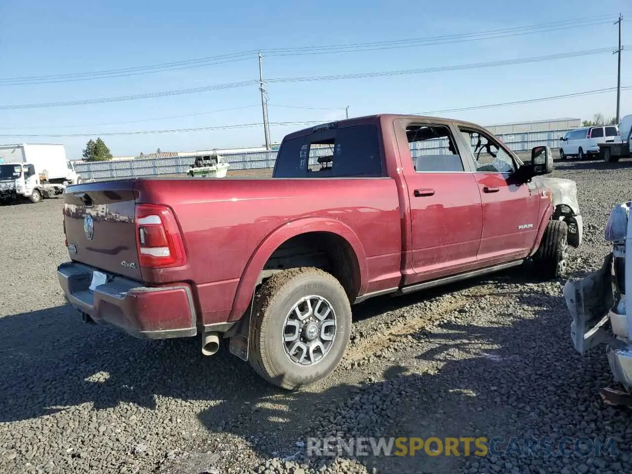 3 fotografías del automóvil dañado 3C6UR5GL4RG253584 RAM 2500 2024