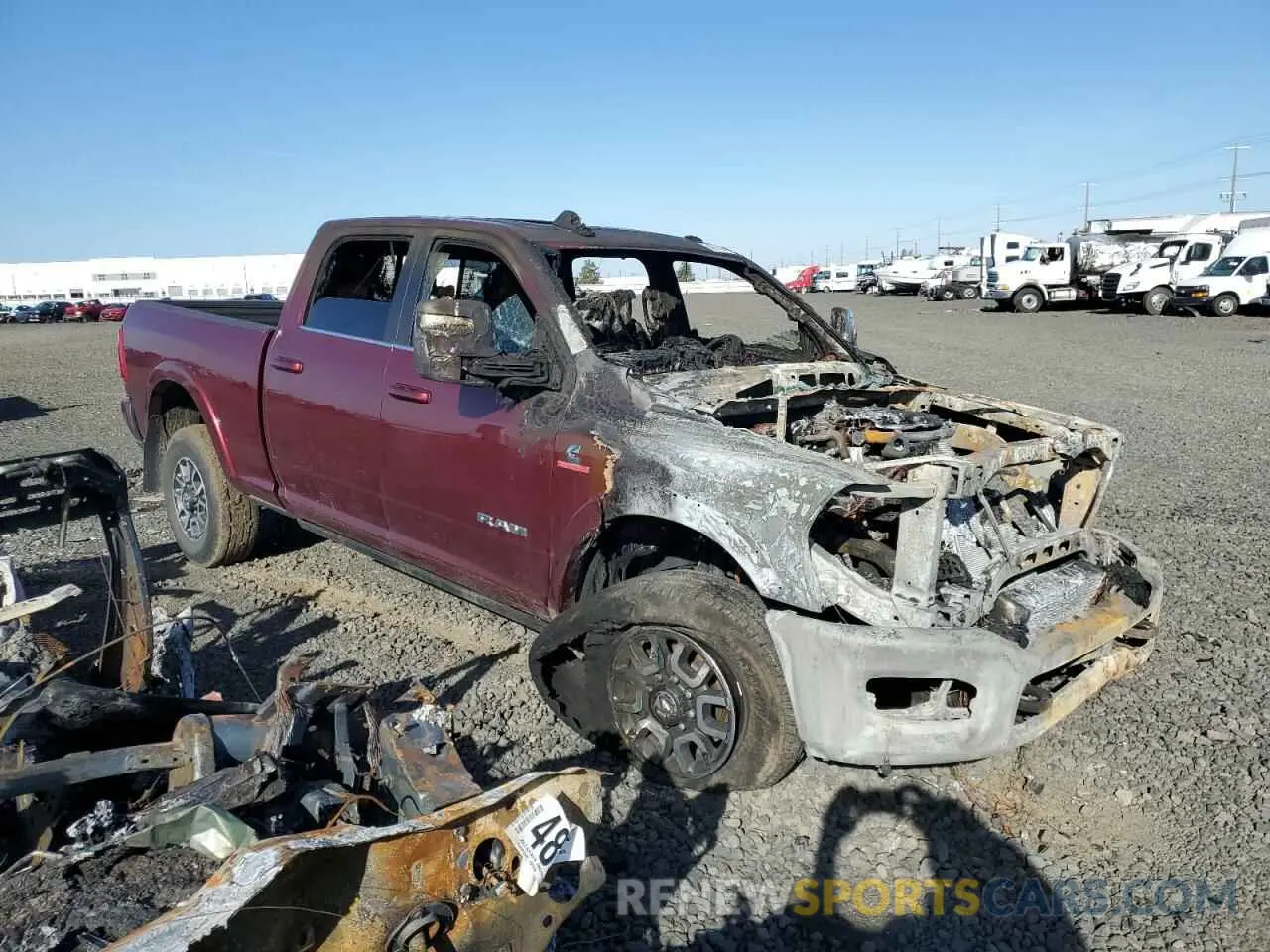 4 fotografías del automóvil dañado 3C6UR5GL4RG253584 RAM 2500 2024