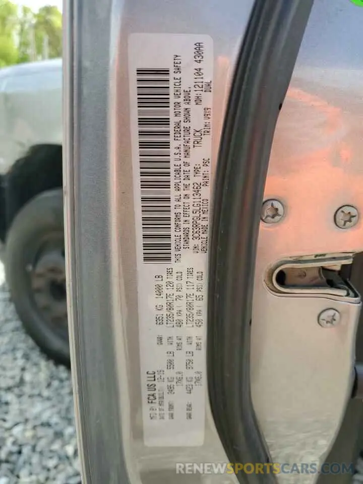 12 fotografías del automóvil dañado 3C63RPGL5LG113462 RAM 3500 2020