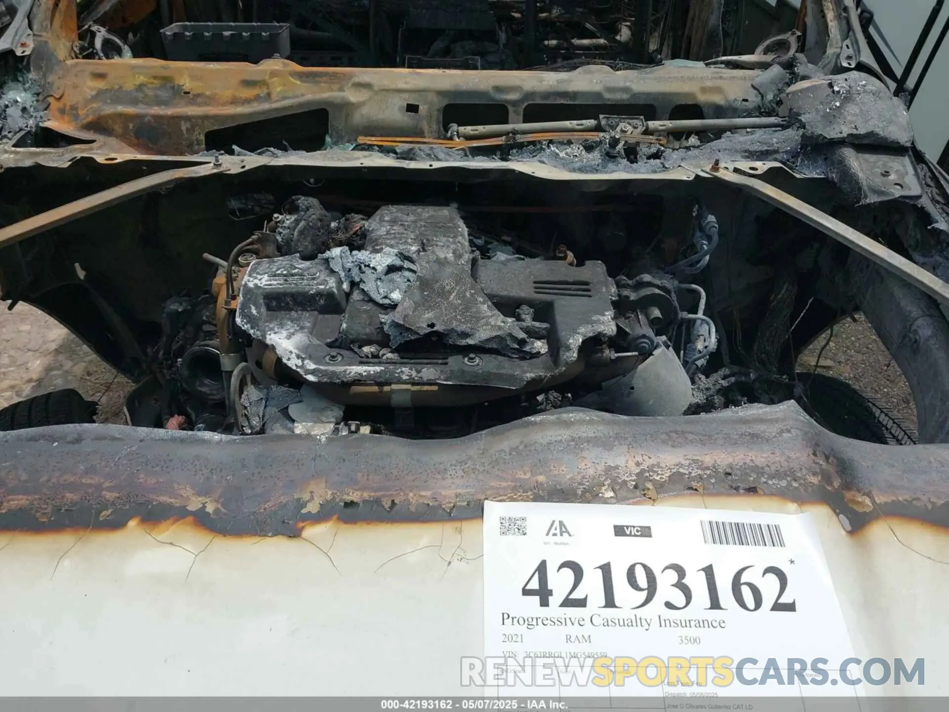 10 fotografías del automóvil dañado 3C63RRGL1MG549559 RAM 3500 2021