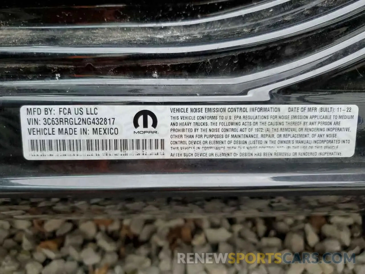 12 fotografías del automóvil dañado 3C63RRGL2NG432817 RAM 3500 2022