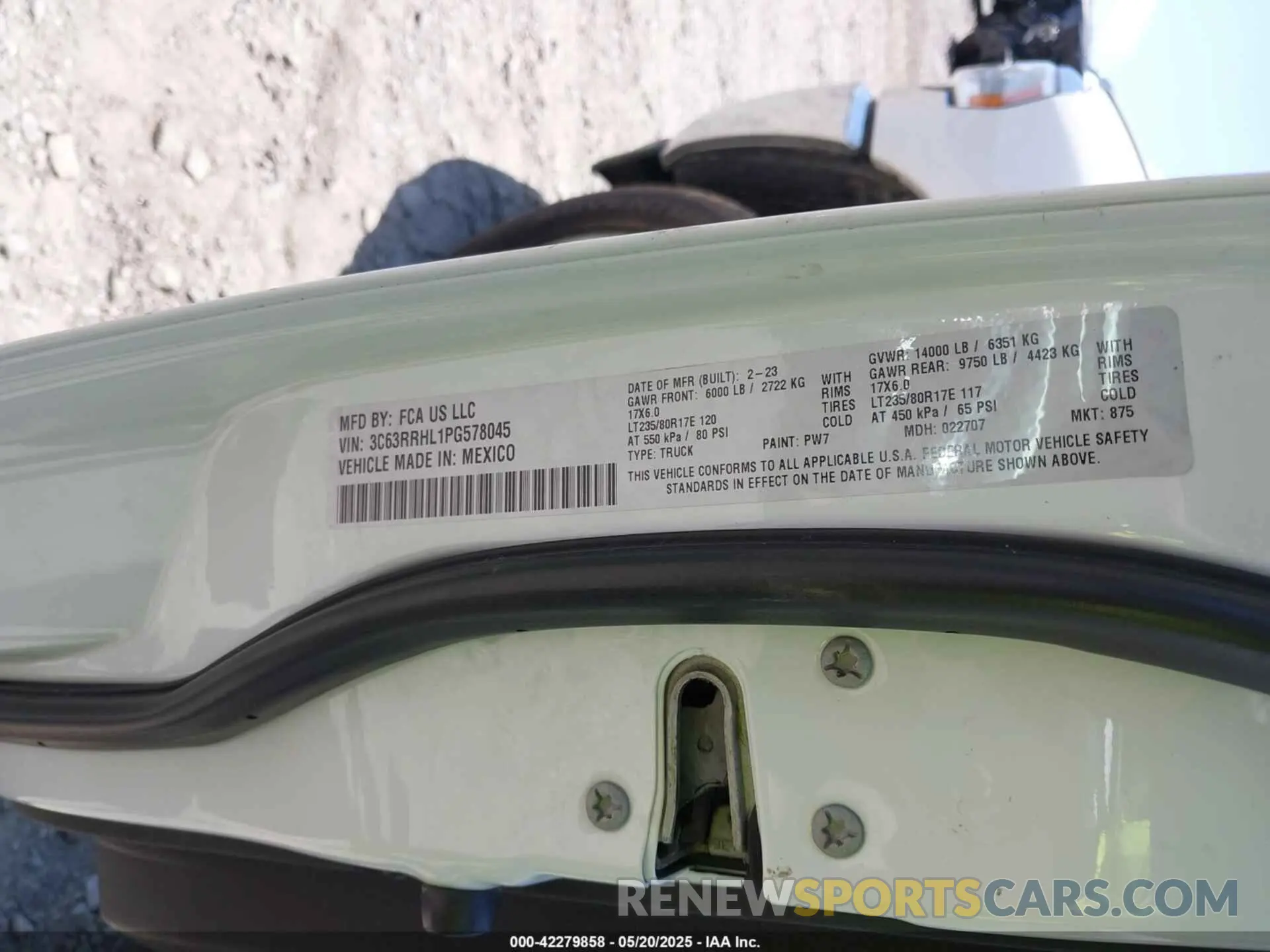 9 fotografías del automóvil dañado 3C63RRHL1PG578045 RAM 3500 2023