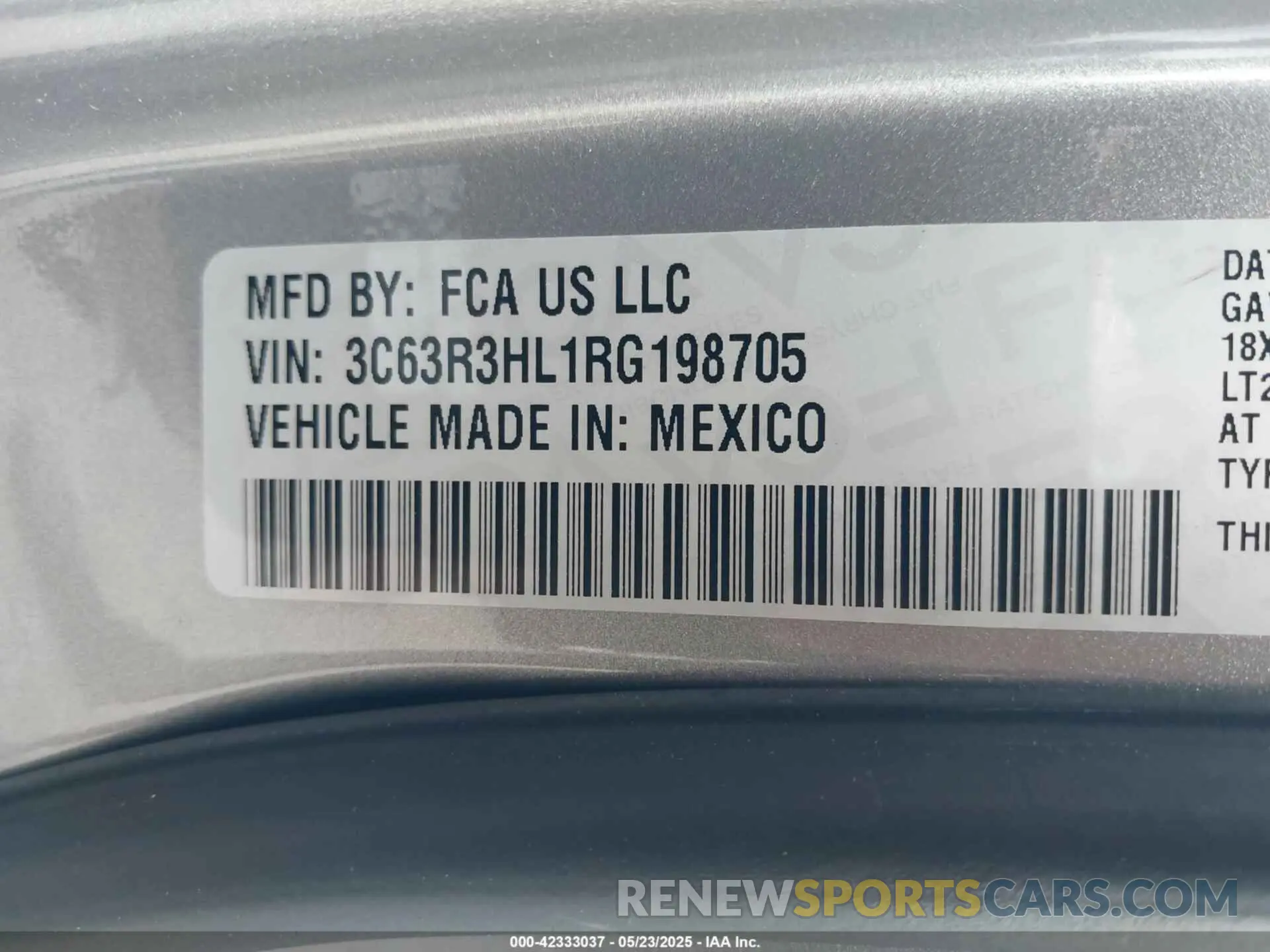 8 fotografías del automóvil dañado 3C63R3HL1RG198705 RAM 3500 2024