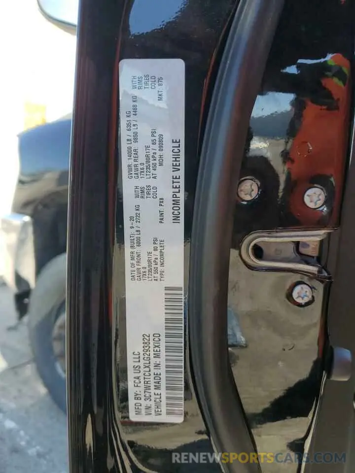 14 fotografías del automóvil dañado 3C7WRTCLXLG293822 RAM All Models 2020