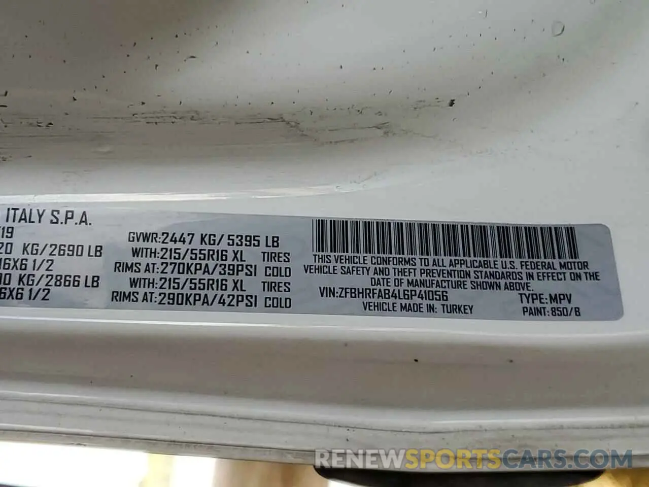 13 fotografías del automóvil dañado ZFBHRFAB4L6P41056 RAM All Models 2020