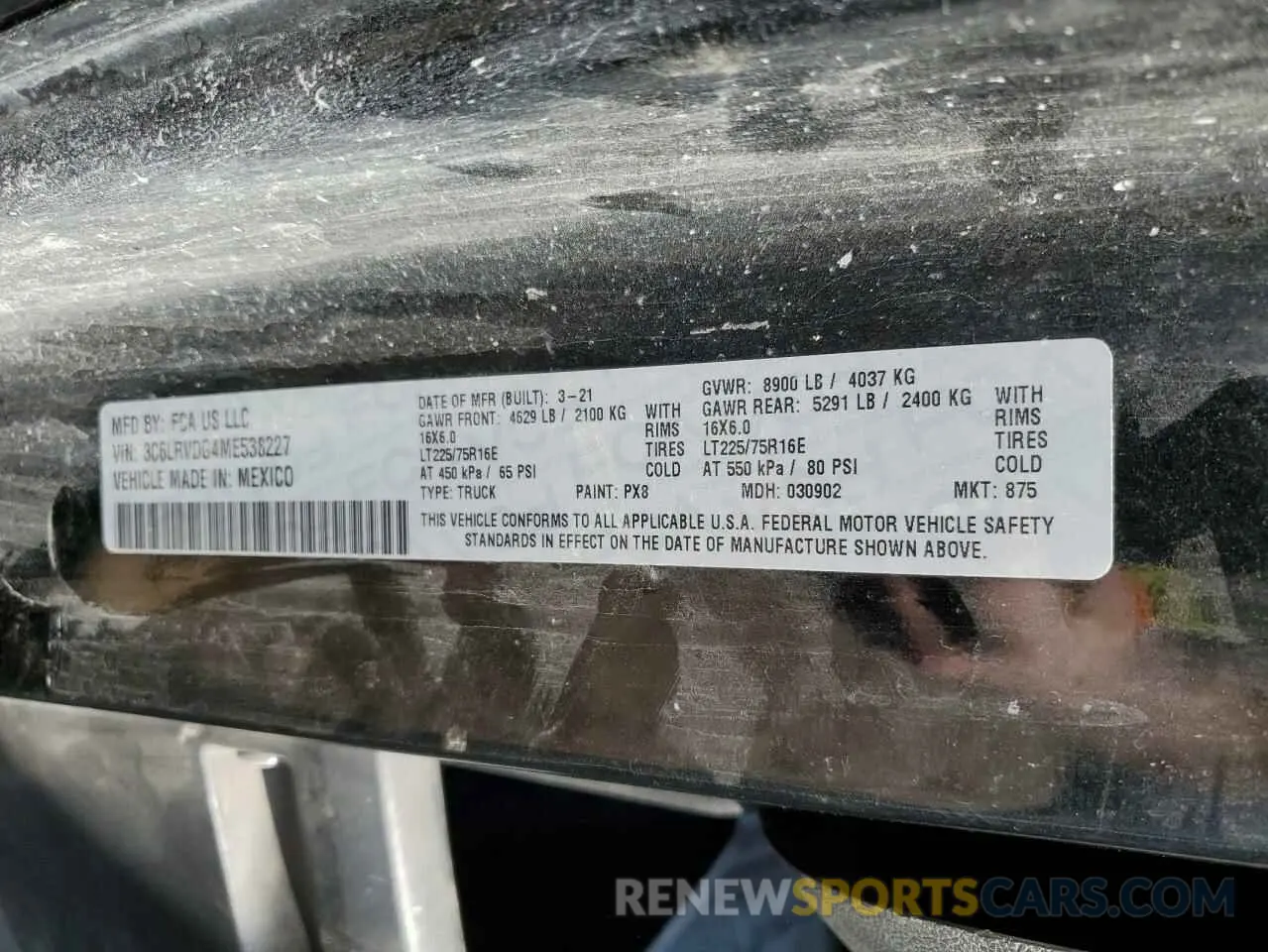 13 fotografías del automóvil dañado 3C6LRVDG4ME538227 RAM All Models 2021