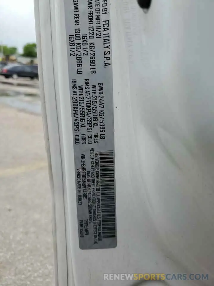 13 fotografías del automóvil dañado ZFBHRFBB5M6V74805 RAM All Models 2021