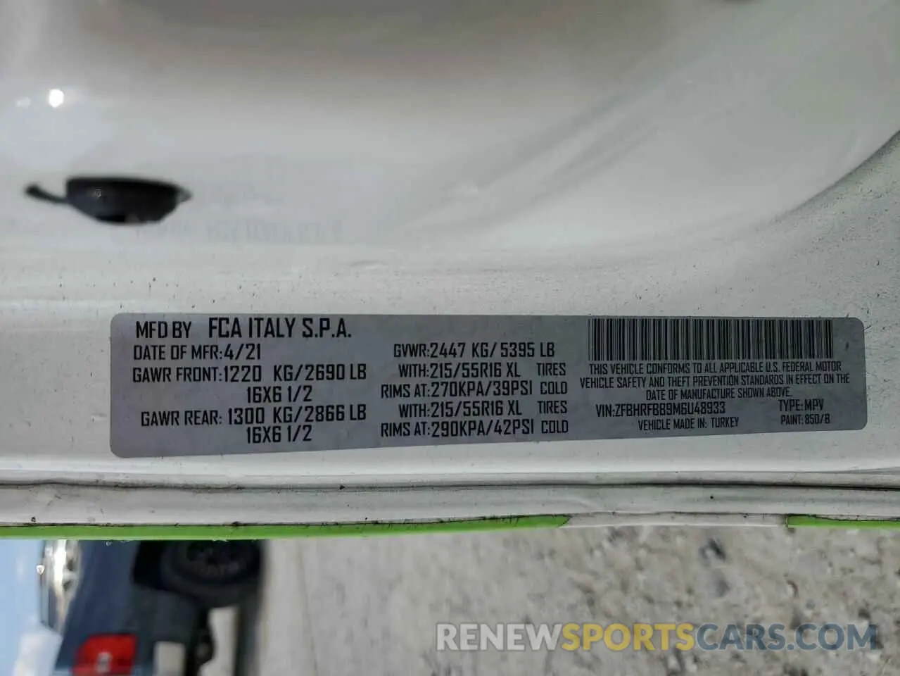 13 fotografías del automóvil dañado ZFBHRFBB9M6U48933 RAM All Models 2021