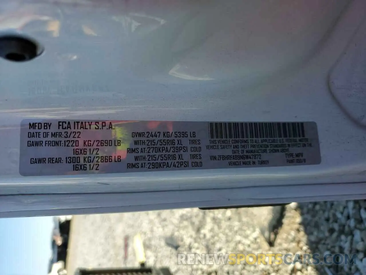 14 fotografías del automóvil dañado ZFBHRFAB9N6W47872 RAM All Models 2022
