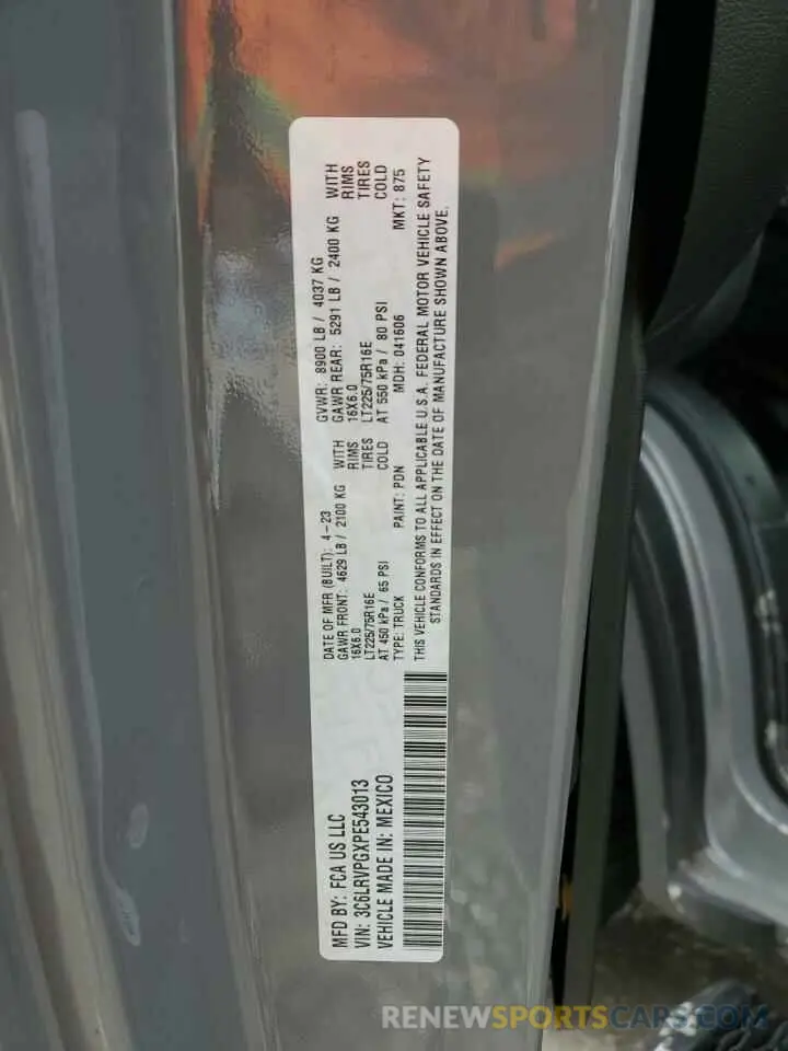 13 fotografías del automóvil dañado 3C6LRVPGXPE543013 RAM All Models 2023
