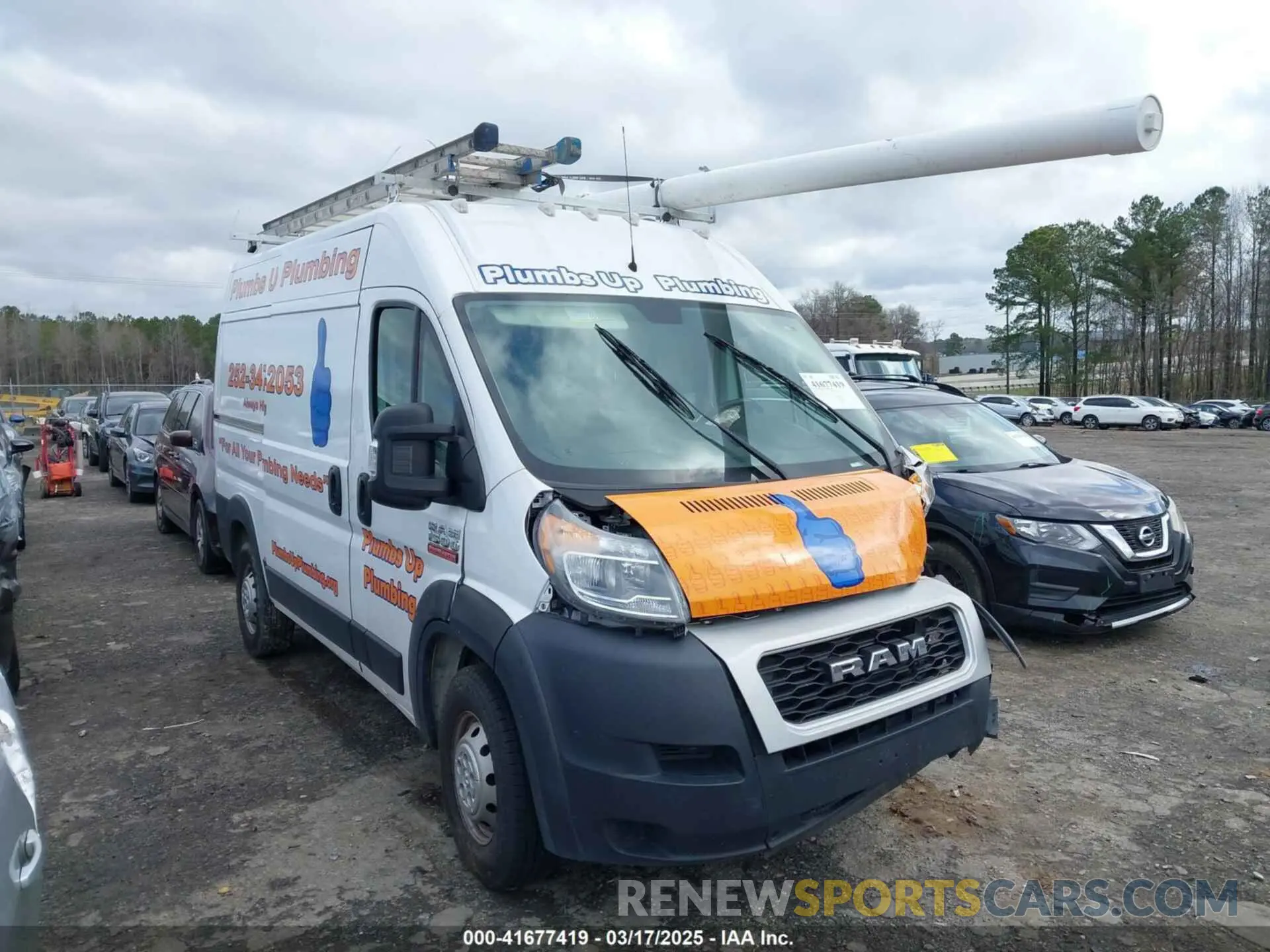 1 fotografías del automóvil dañado 3C6TRVBG3KE532824 RAM PROMASTER 1500 2019