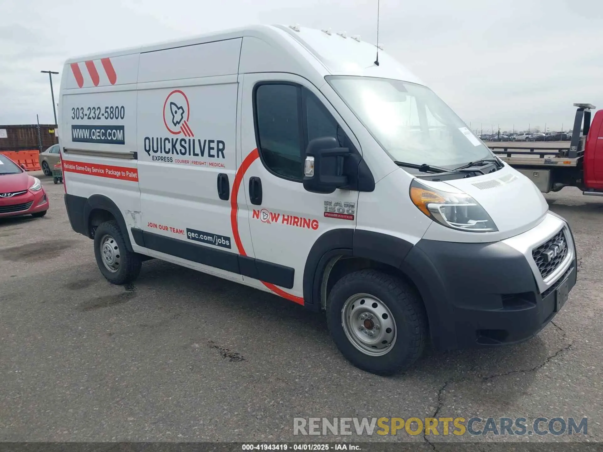 1 fotografías del automóvil dañado 3C6TRVBGXKE557171 RAM PROMASTER 1500 2019