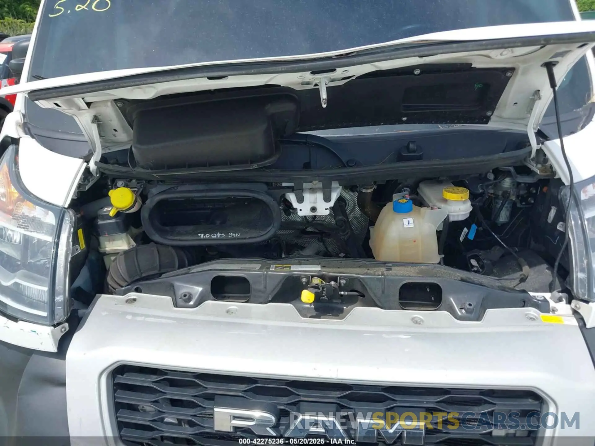 10 fotografías del automóvil dañado 3C6TRVBG0LE127103 RAM PROMASTER 1500 2020
