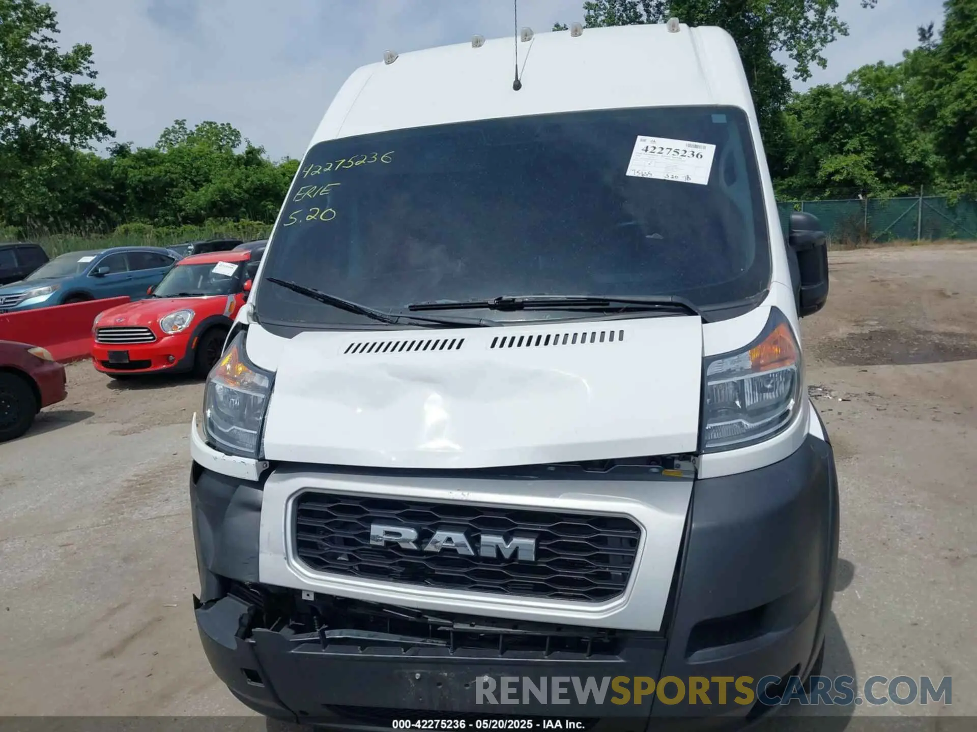 12 fotografías del automóvil dañado 3C6TRVBG0LE127103 RAM PROMASTER 1500 2020