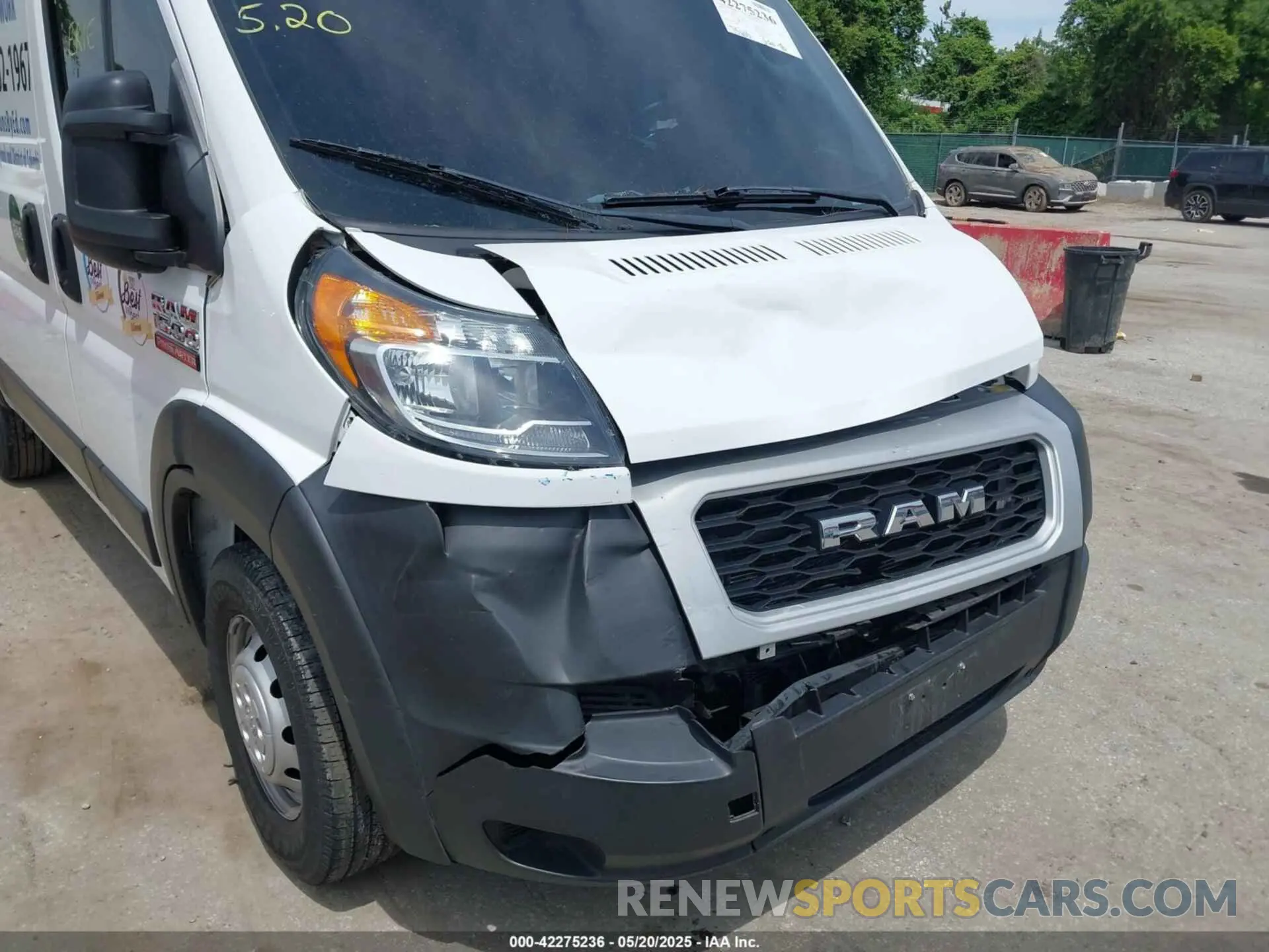 6 fotografías del automóvil dañado 3C6TRVBG0LE127103 RAM PROMASTER 1500 2020