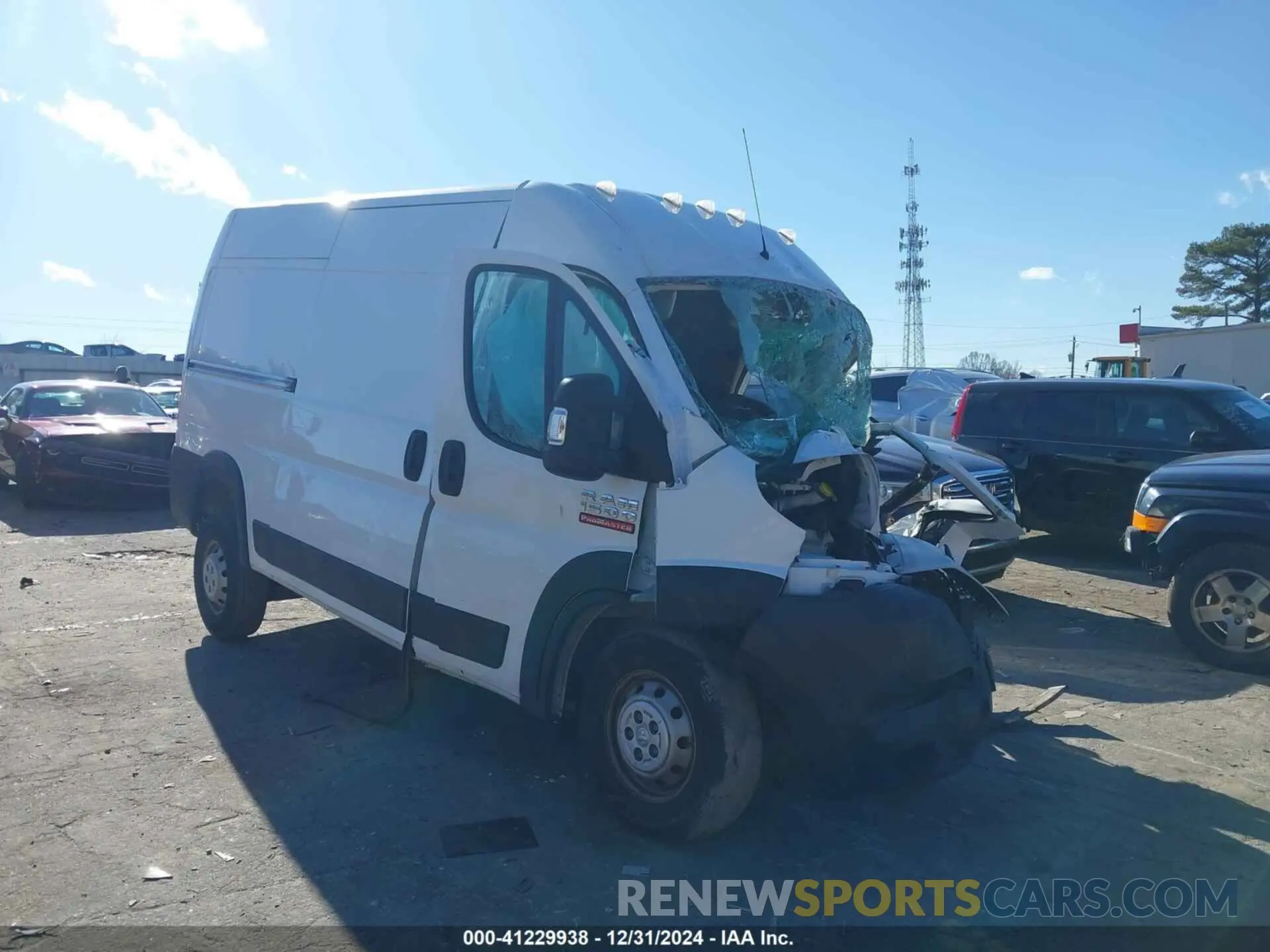 1 fotografías del automóvil dañado 3C6TRVBG8LE127219 RAM PROMASTER 1500 2020