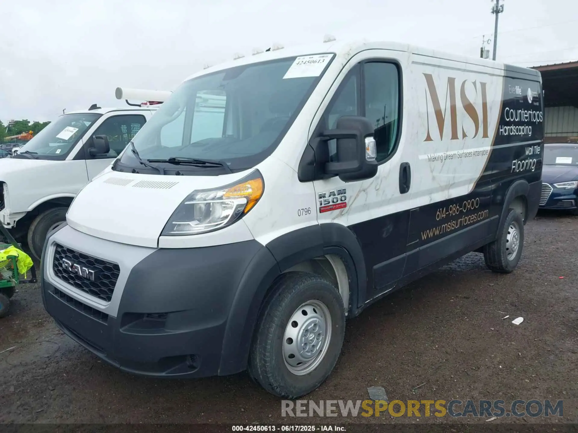 2 fotografías del automóvil dañado 3C6LRVAG1ME530011 RAM PROMASTER 1500 2021
