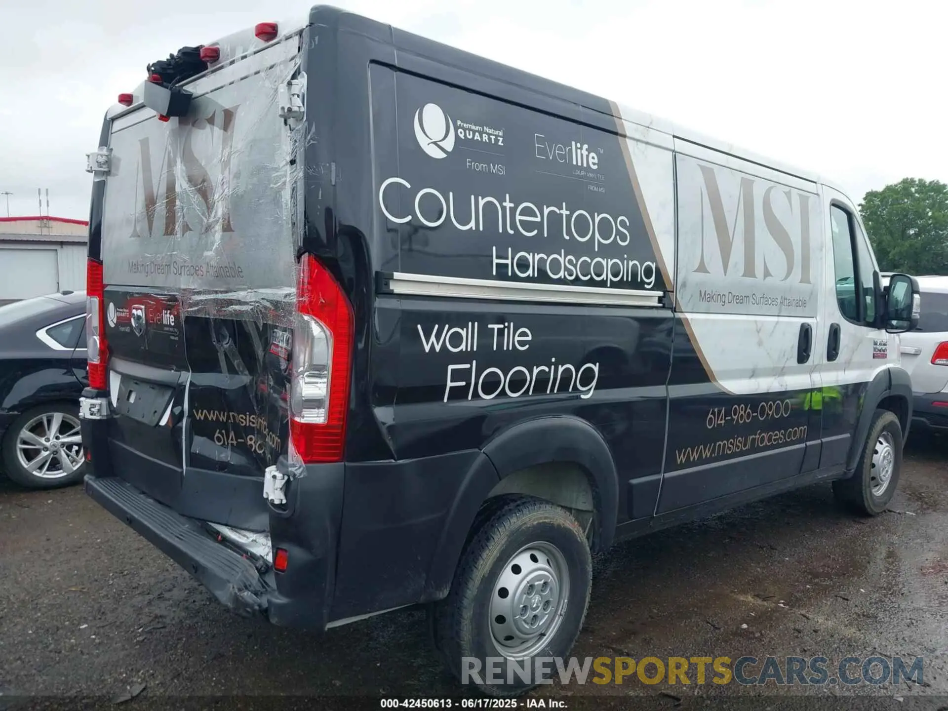 4 fotografías del automóvil dañado 3C6LRVAG1ME530011 RAM PROMASTER 1500 2021