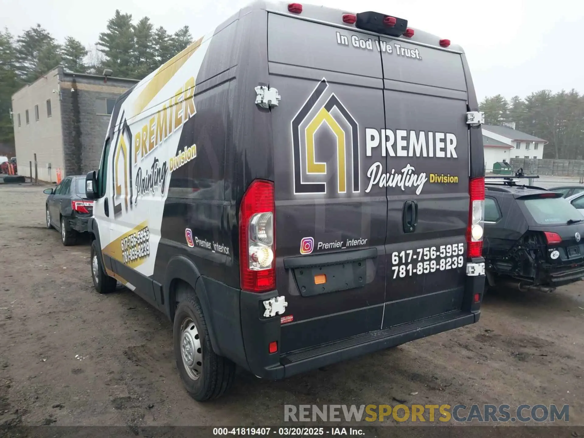 3 fotografías del automóvil dañado 3C6LRVBG1ME578185 RAM PROMASTER 1500 2021