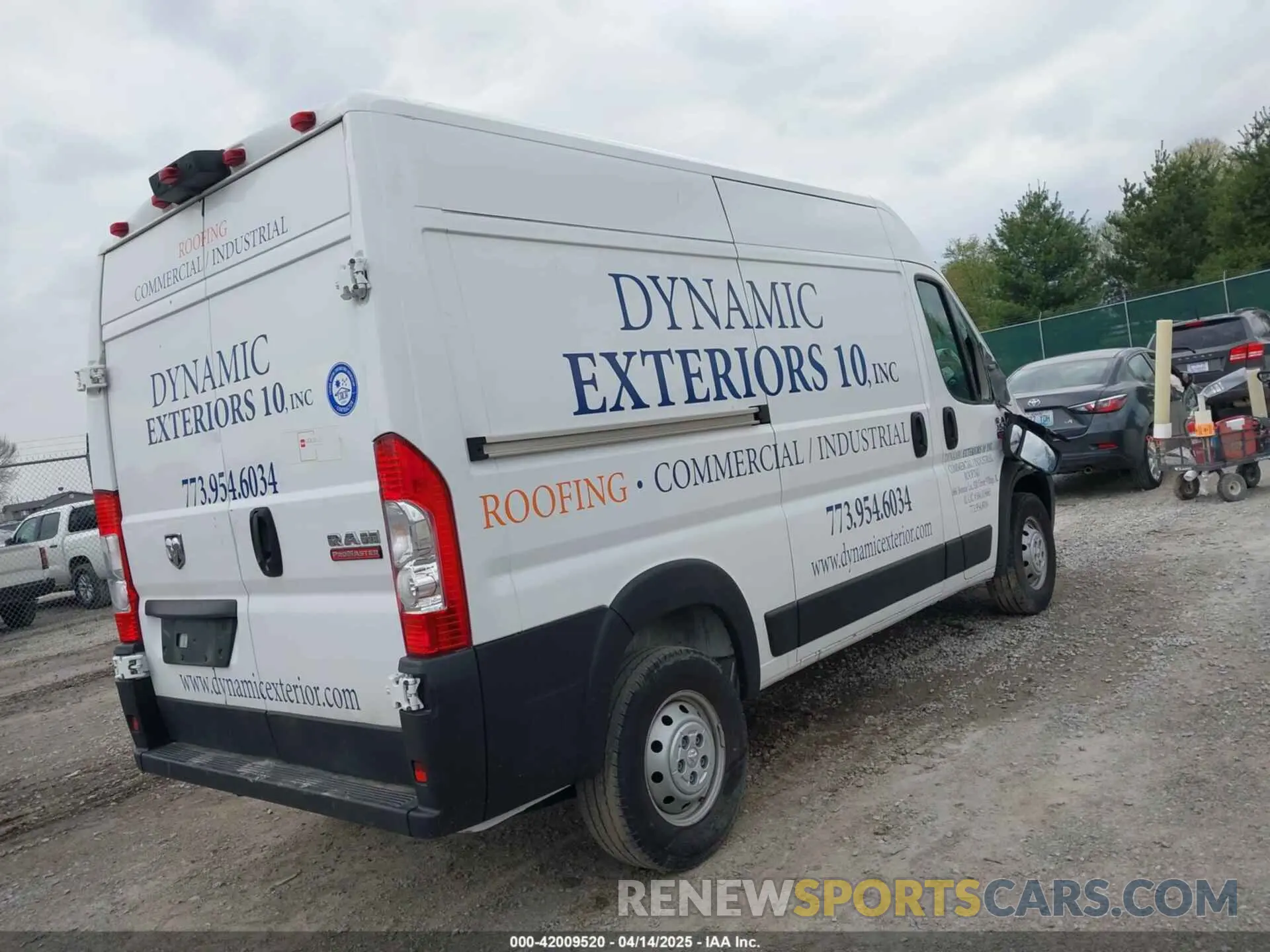 4 fotografías del automóvil dañado 3C6LRVBG8ME512250 RAM PROMASTER 1500 2021
