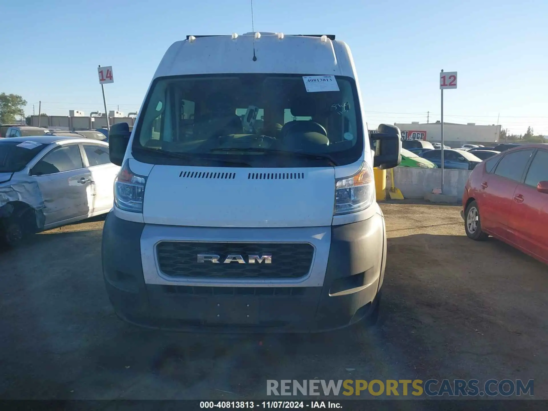 12 fotografías del automóvil dañado 3C6LRVBG8ME539769 RAM PROMASTER 1500 2021