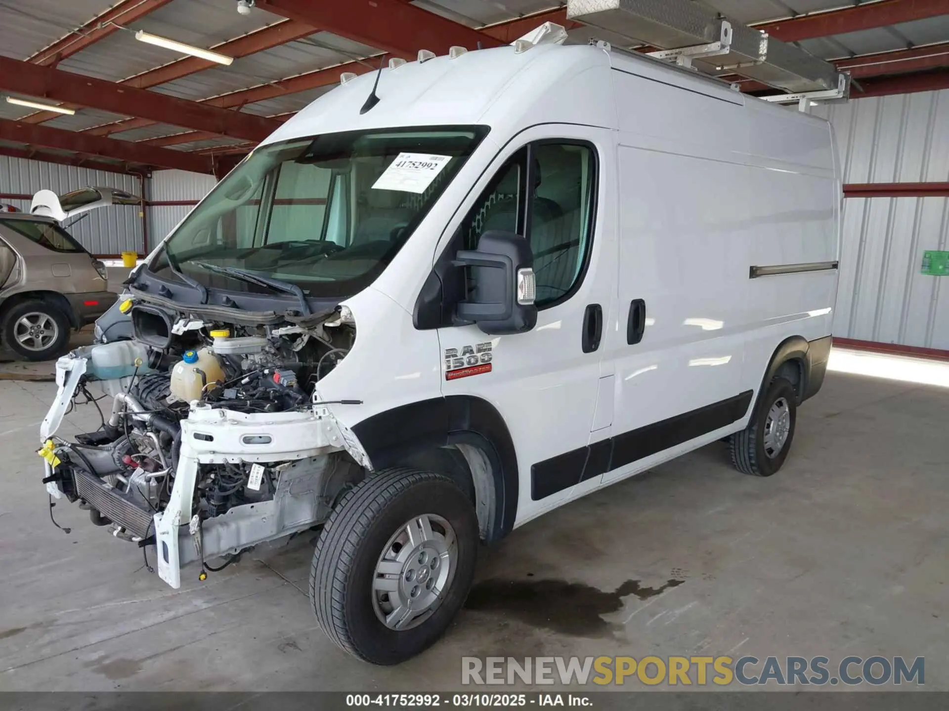 2 fotografías del automóvil dañado 3C6LRVBG6NE118795 RAM PROMASTER 1500 2022
