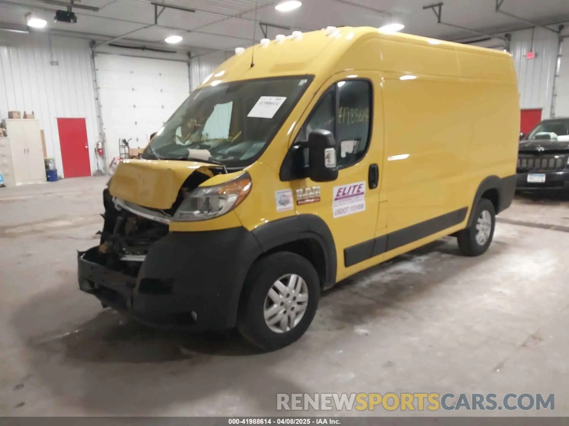 2 fotografías del automóvil dañado 3C6TRVCG3KE507789 RAM PROMASTER 2500 2019