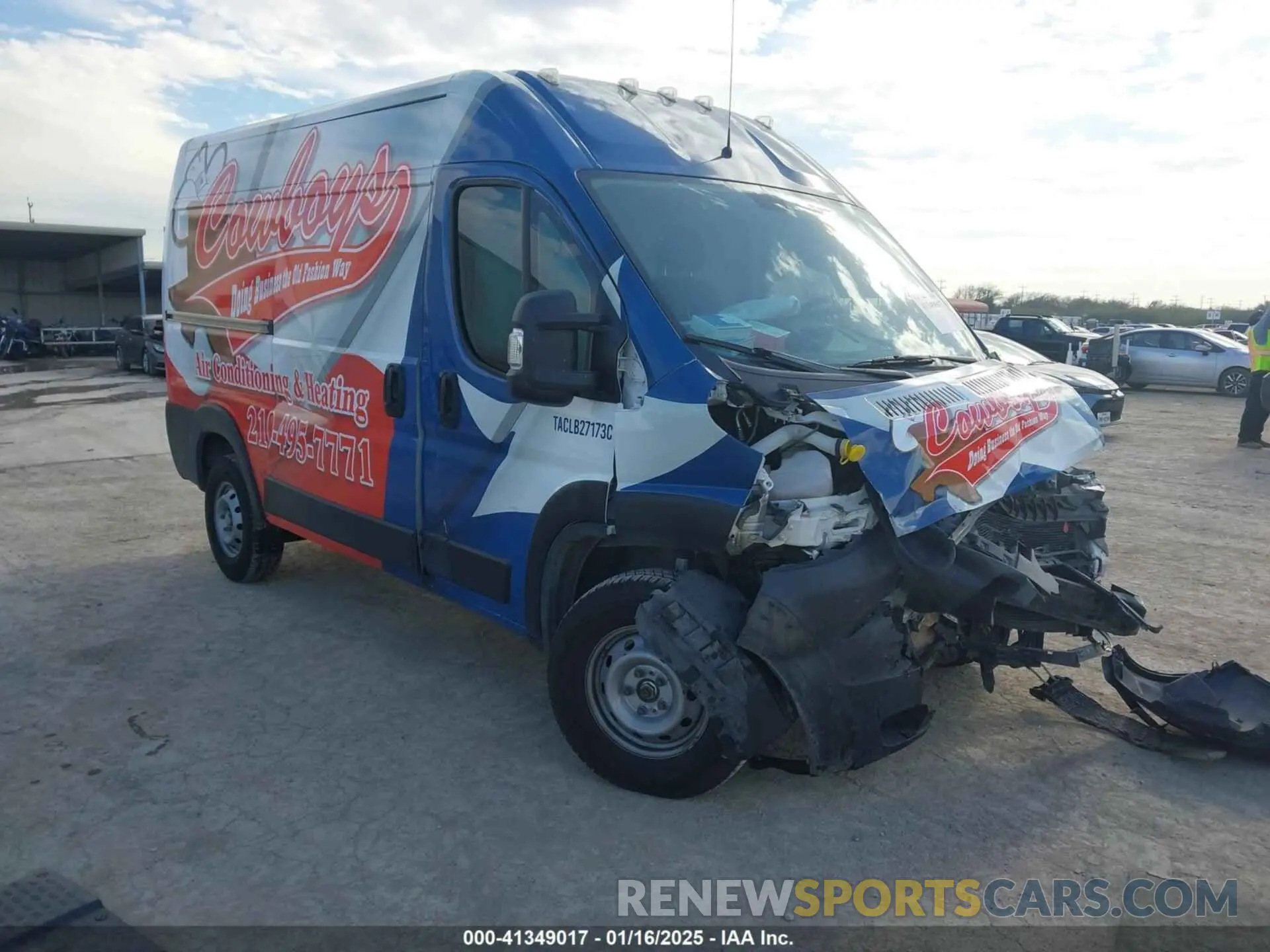 1 fotografías del automóvil dañado 3C6TRVCG7KE510694 RAM PROMASTER 2500 2019