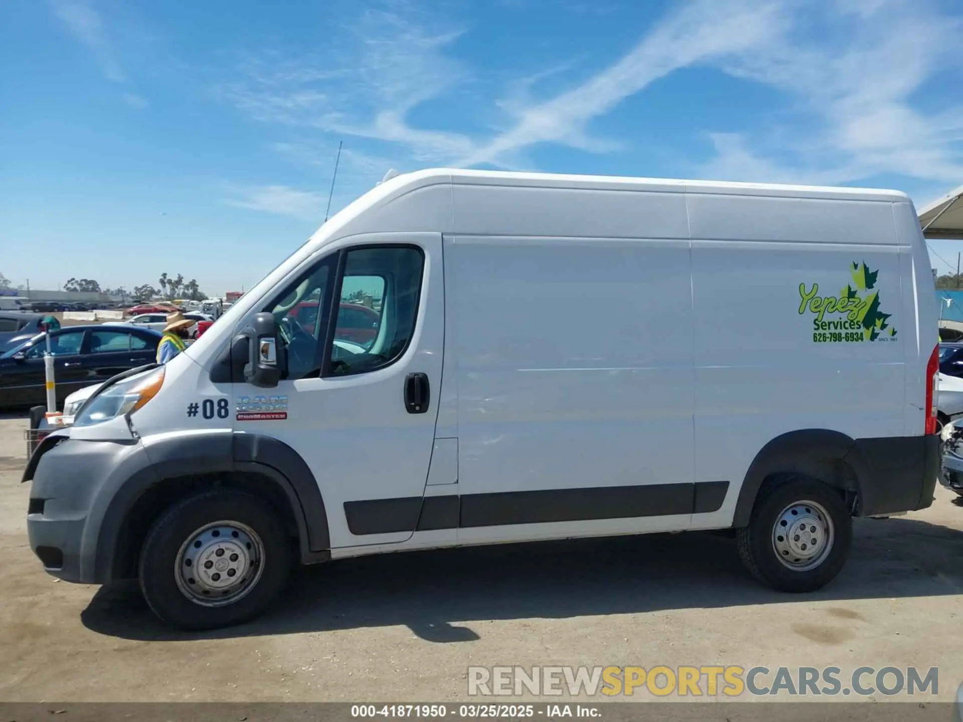 14 fotografías del automóvil dañado 3C6TRVCG9KE517968 RAM PROMASTER 2500 2019