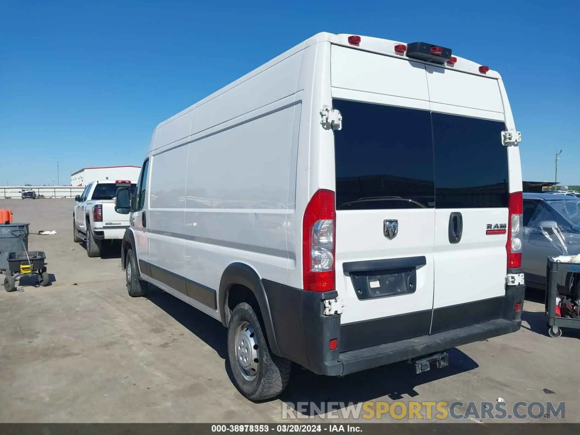 3 fotografías del automóvil dañado 3C6TRVDG2KE506177 RAM PROMASTER 2500 2019