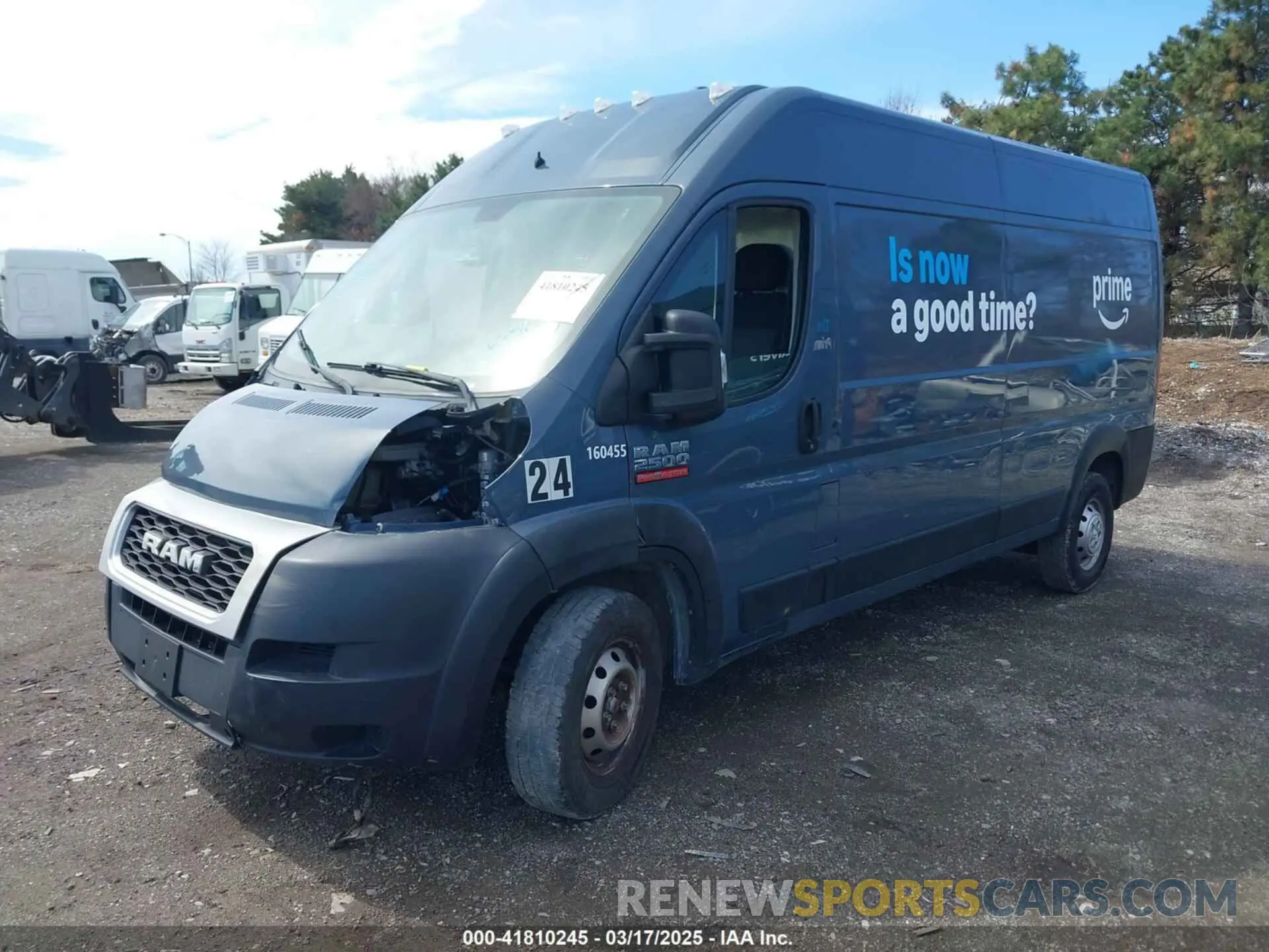 2 fotografías del automóvil dañado 3C6TRVDG2KE519155 RAM PROMASTER 2500 2019