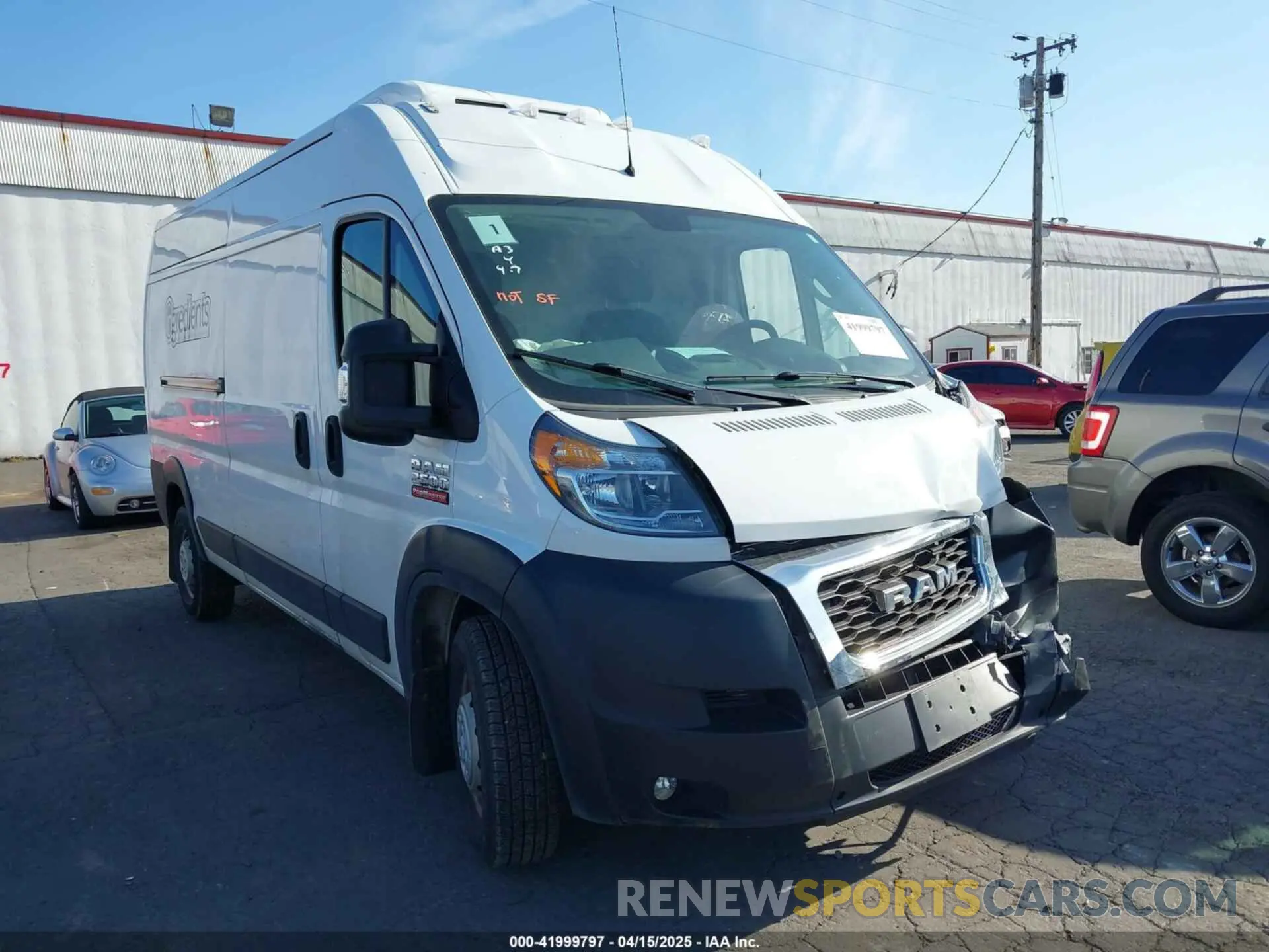 1 fotografías del automóvil dañado 3C6TRVDG7KE503730 RAM PROMASTER 2500 2019