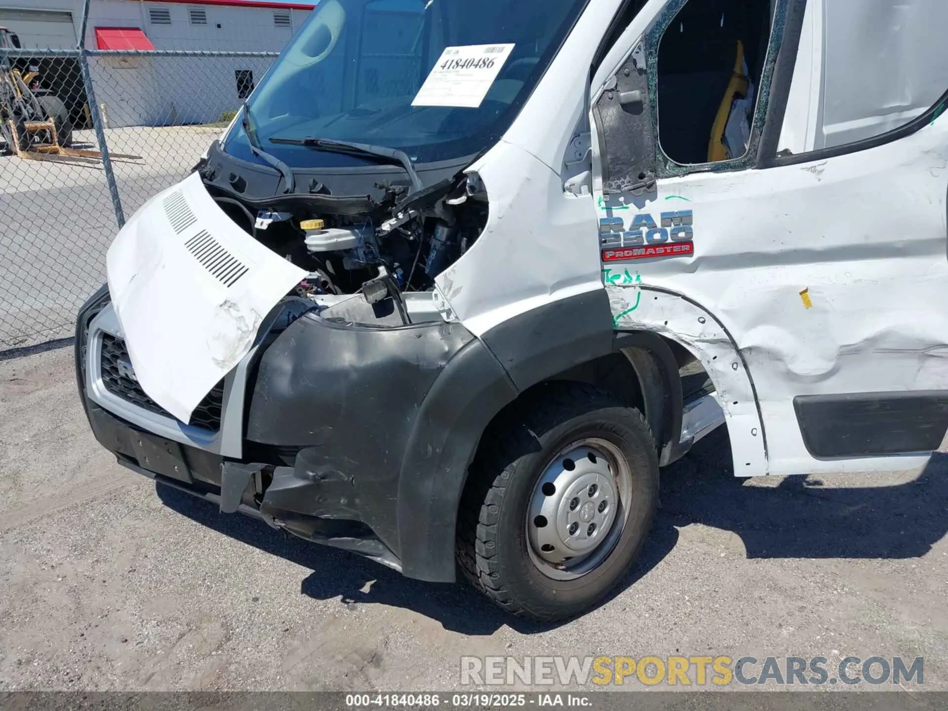 6 fotografías del automóvil dañado 3C6TRVDG8KE547249 RAM PROMASTER 2500 2019