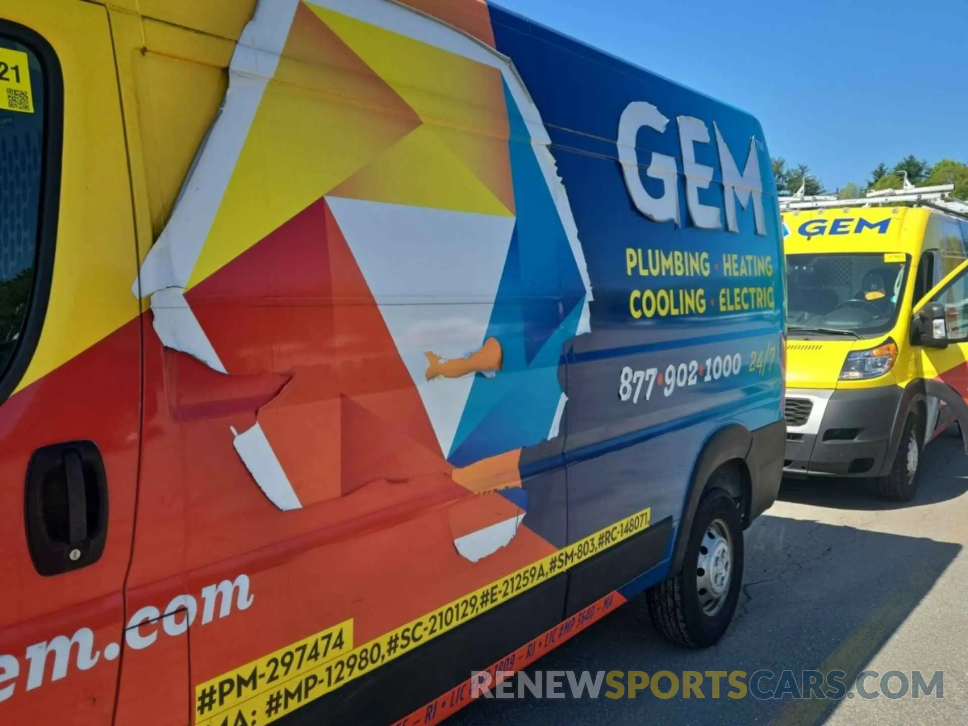 20 fotografías del automóvil dañado 3C6TRVDG8KE562852 RAM PROMASTER 2500 2019