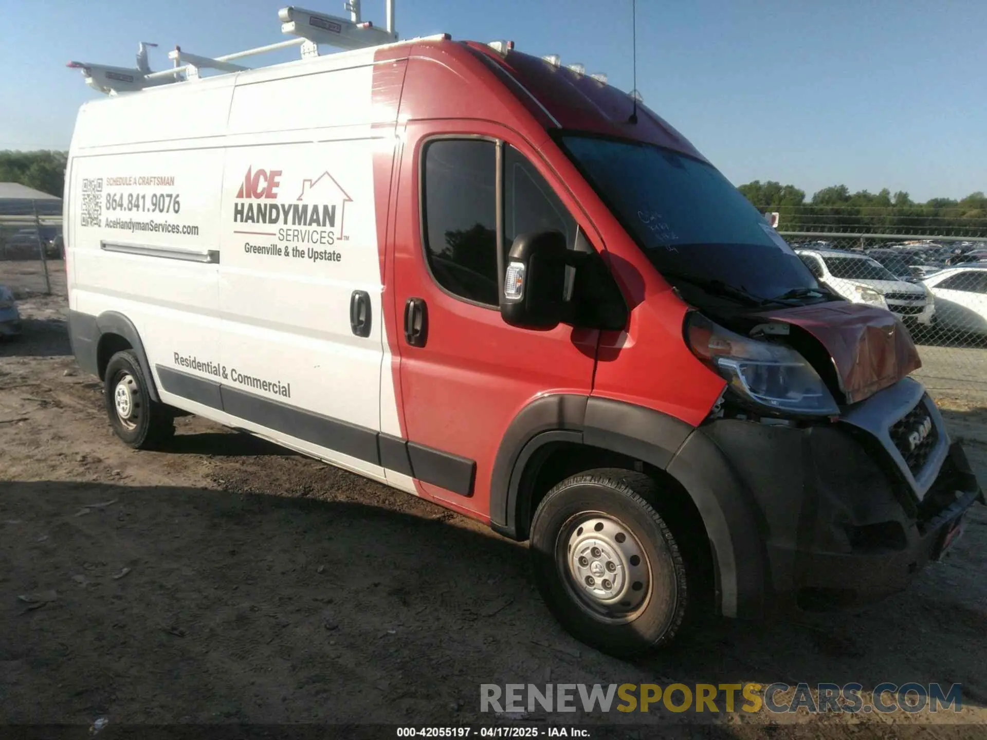 1 fotografías del automóvil dañado 3C6TRVDGXKE543090 RAM PROMASTER 2500 2019
