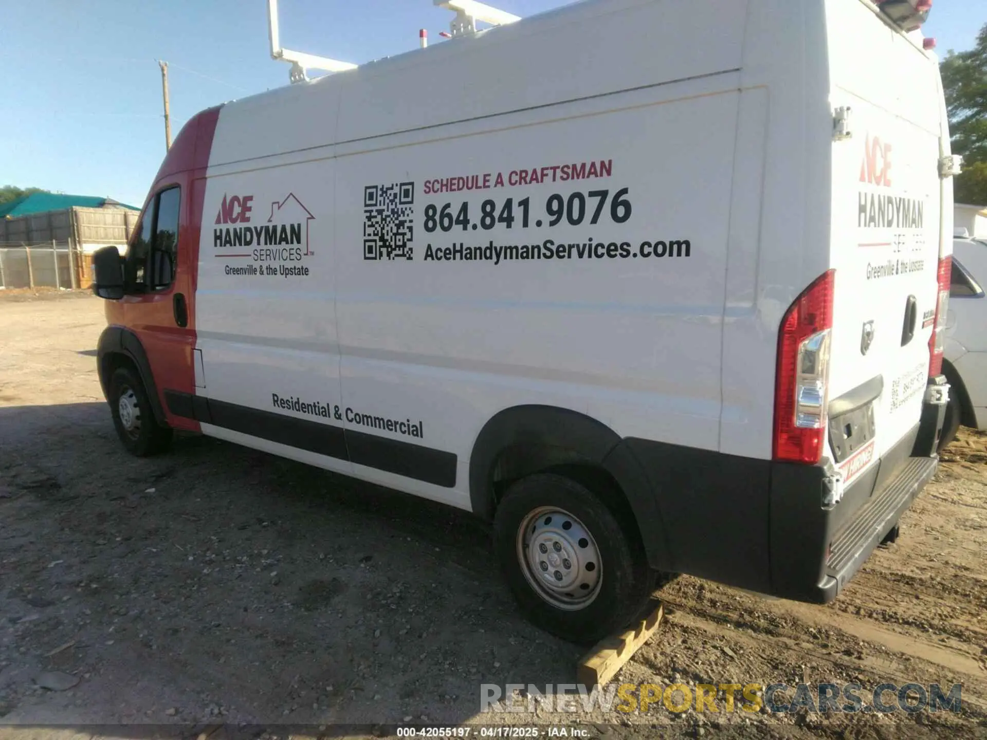 3 fotografías del automóvil dañado 3C6TRVDGXKE543090 RAM PROMASTER 2500 2019