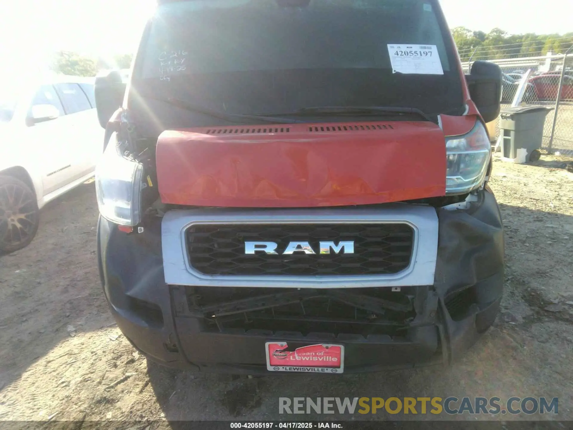 6 fotografías del automóvil dañado 3C6TRVDGXKE543090 RAM PROMASTER 2500 2019