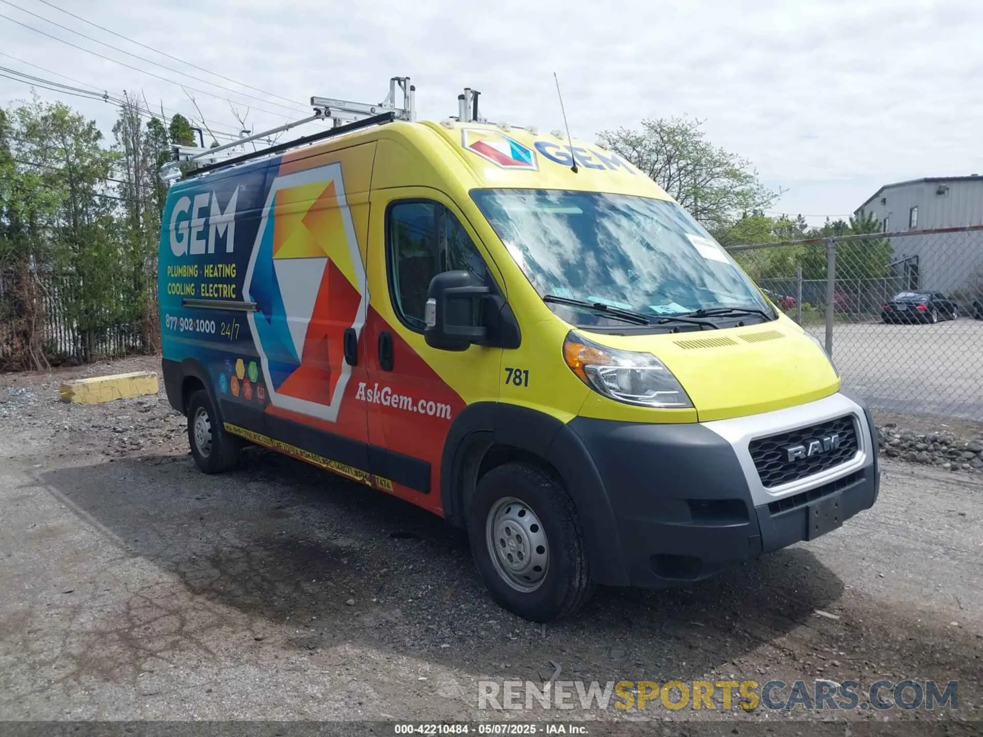 1 fotografías del automóvil dañado 3C6TRVDG8LE130666 RAM PROMASTER 2500 2020