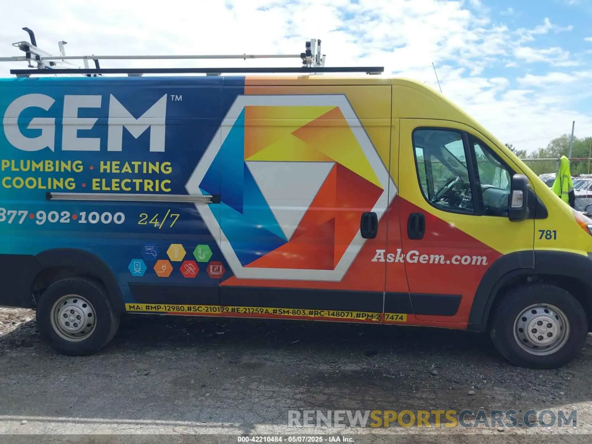 13 fotografías del automóvil dañado 3C6TRVDG8LE130666 RAM PROMASTER 2500 2020