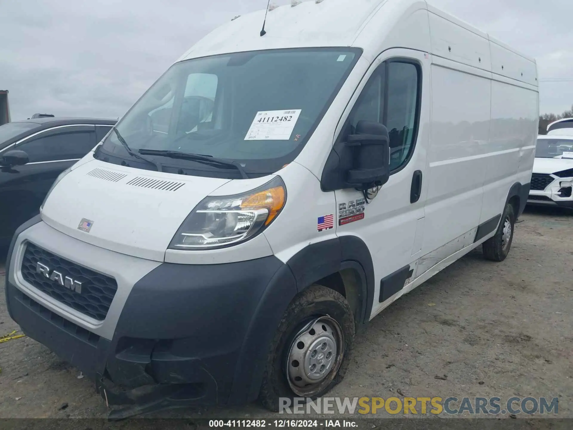 2 fotografías del automóvil dañado 3C6ERVDG3ME502537 RAM PROMASTER 2500 2021