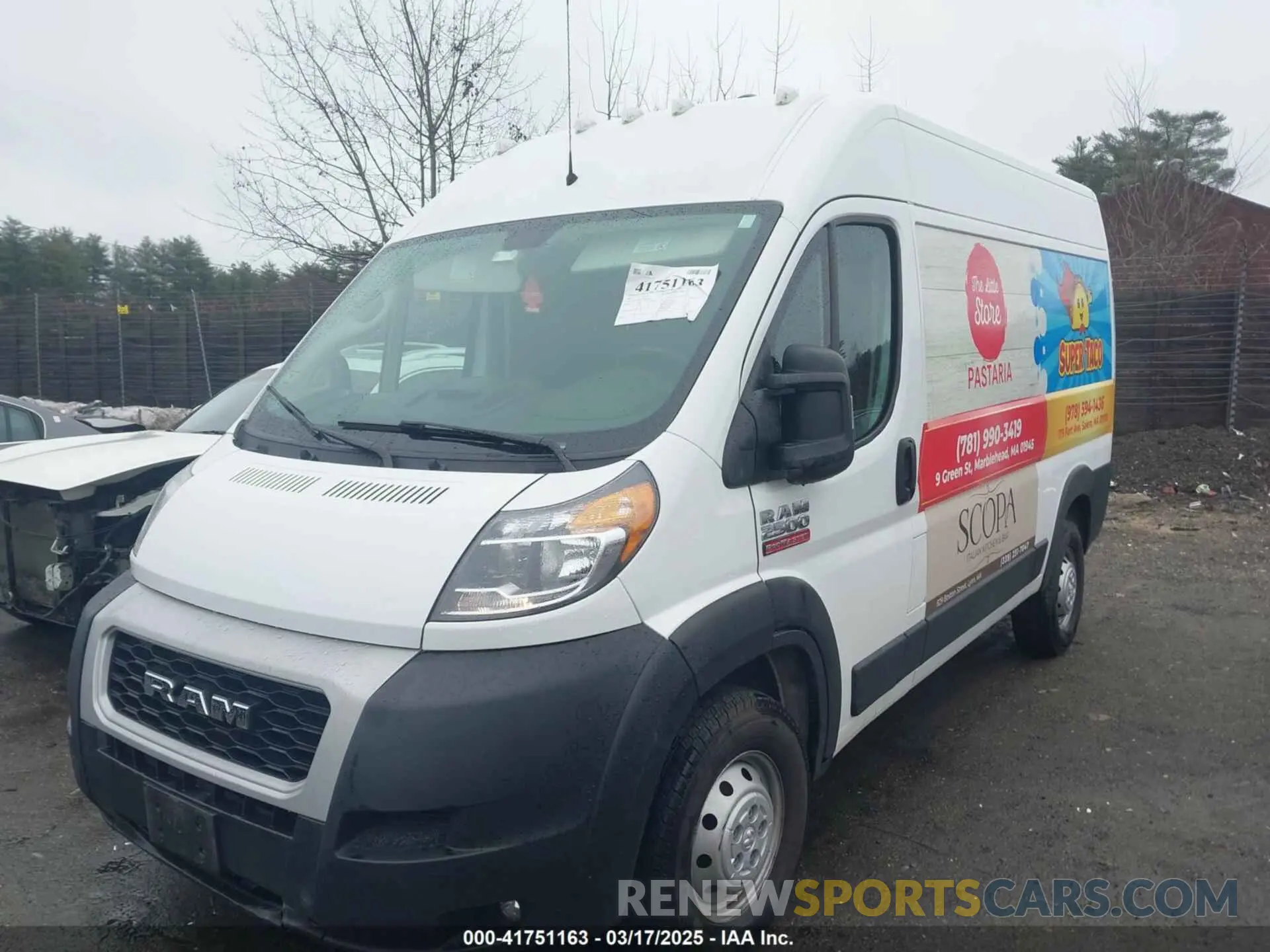 2 fotografías del automóvil dañado 3C6LRVCG2ME559451 RAM PROMASTER 2500 2021
