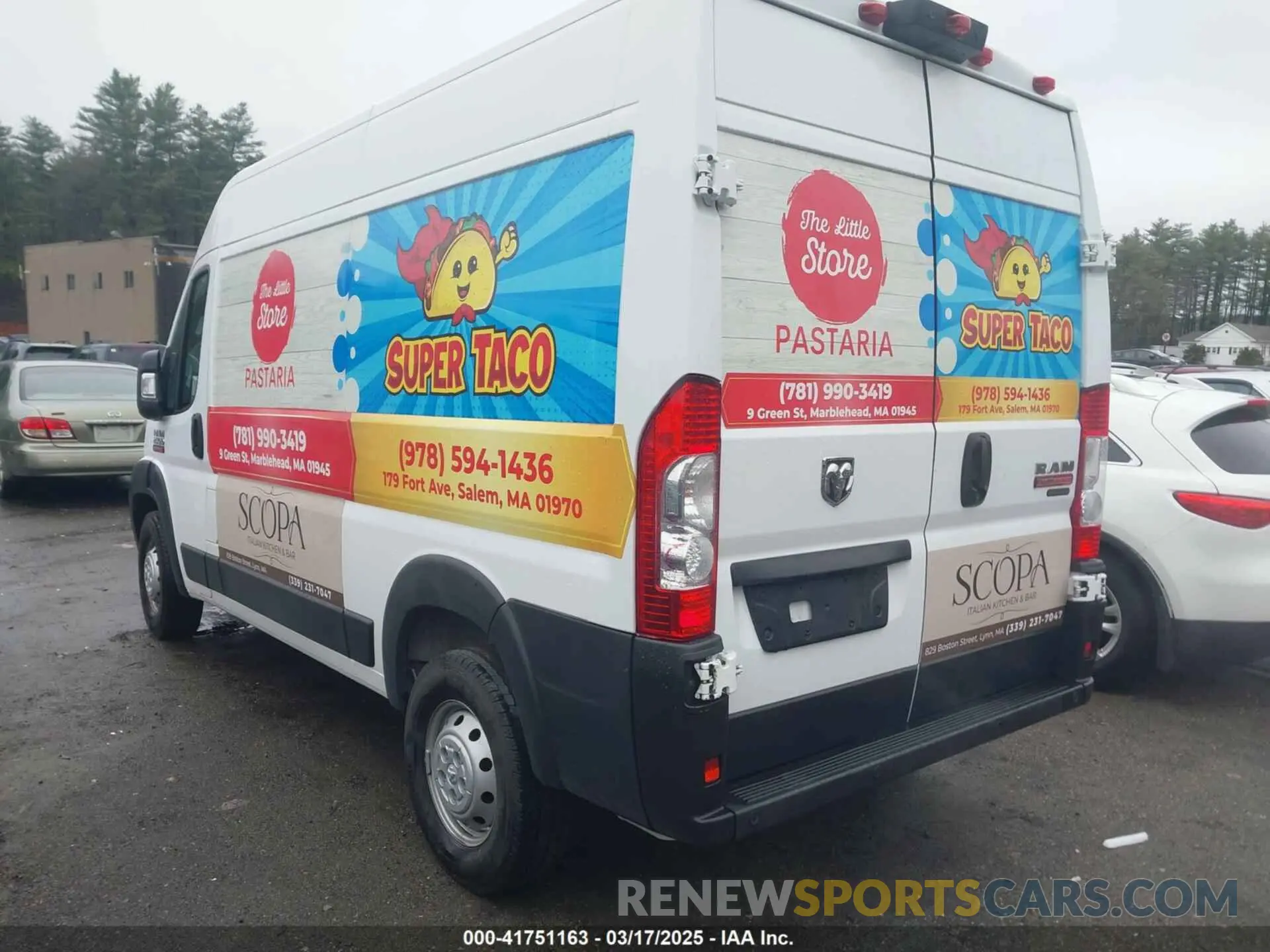 3 fotografías del automóvil dañado 3C6LRVCG2ME559451 RAM PROMASTER 2500 2021