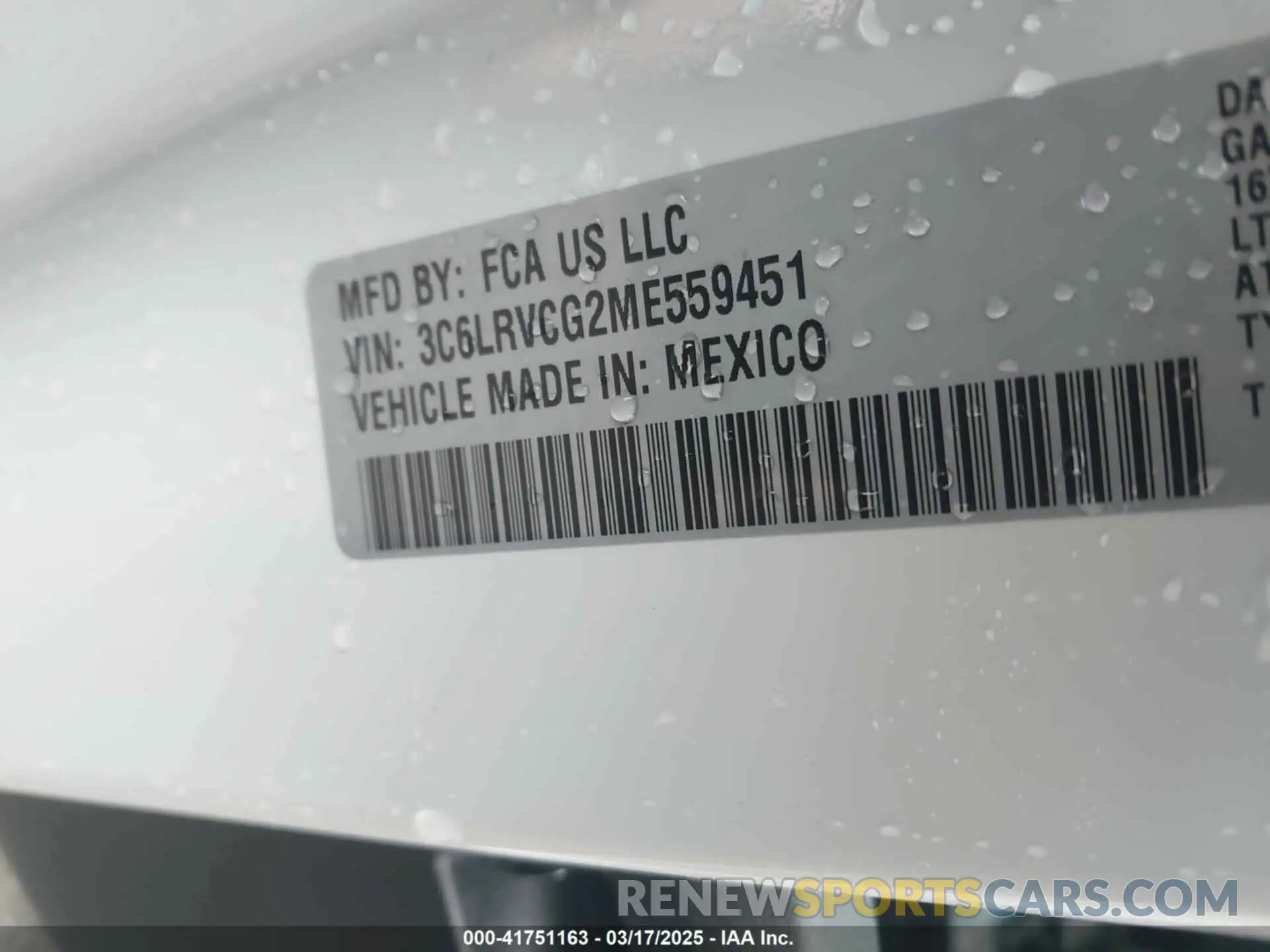 9 fotografías del automóvil dañado 3C6LRVCG2ME559451 RAM PROMASTER 2500 2021