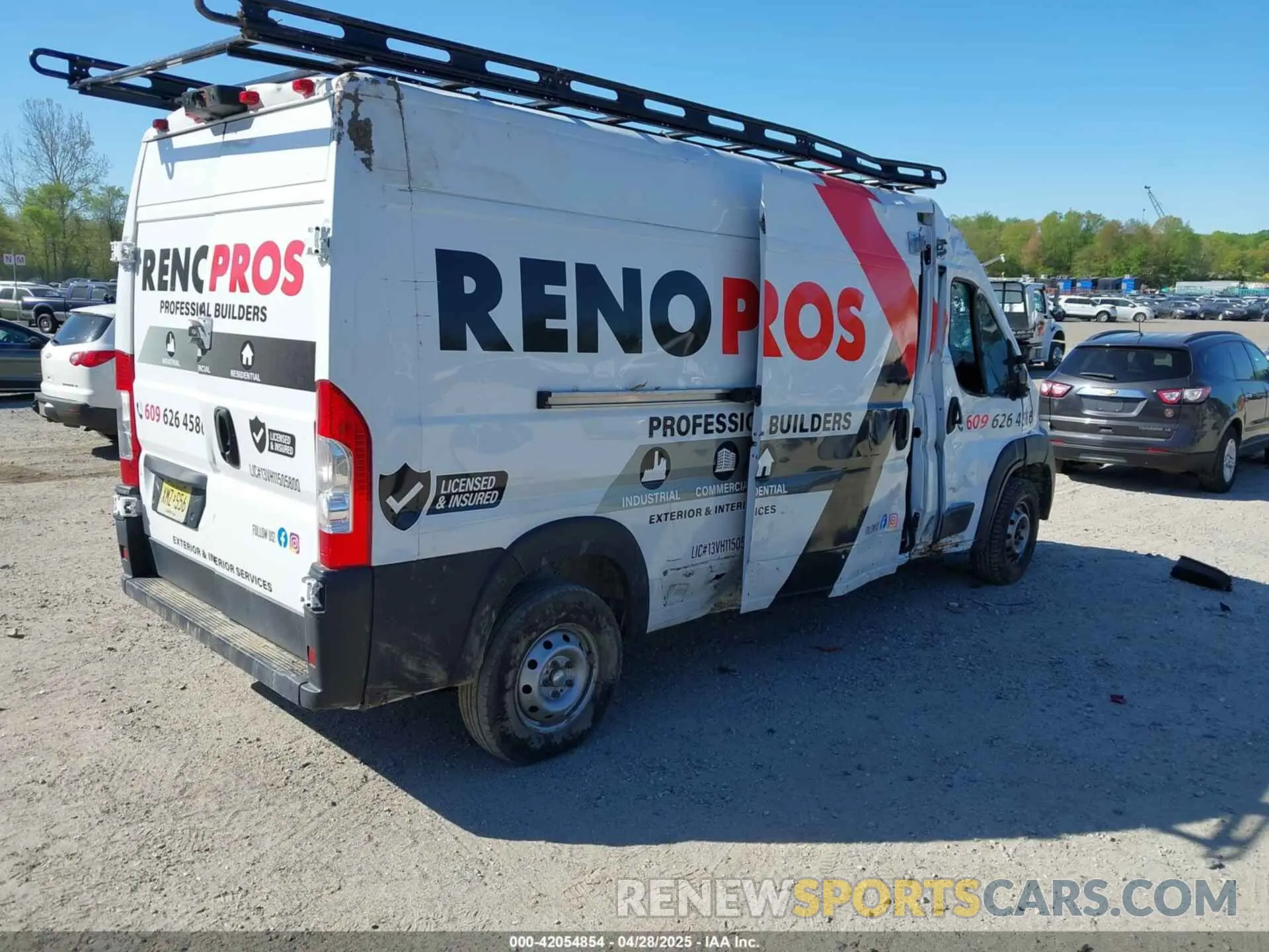 4 fotografías del automóvil dañado 3C6LRVDG4ME510878 RAM PROMASTER 2500 2021