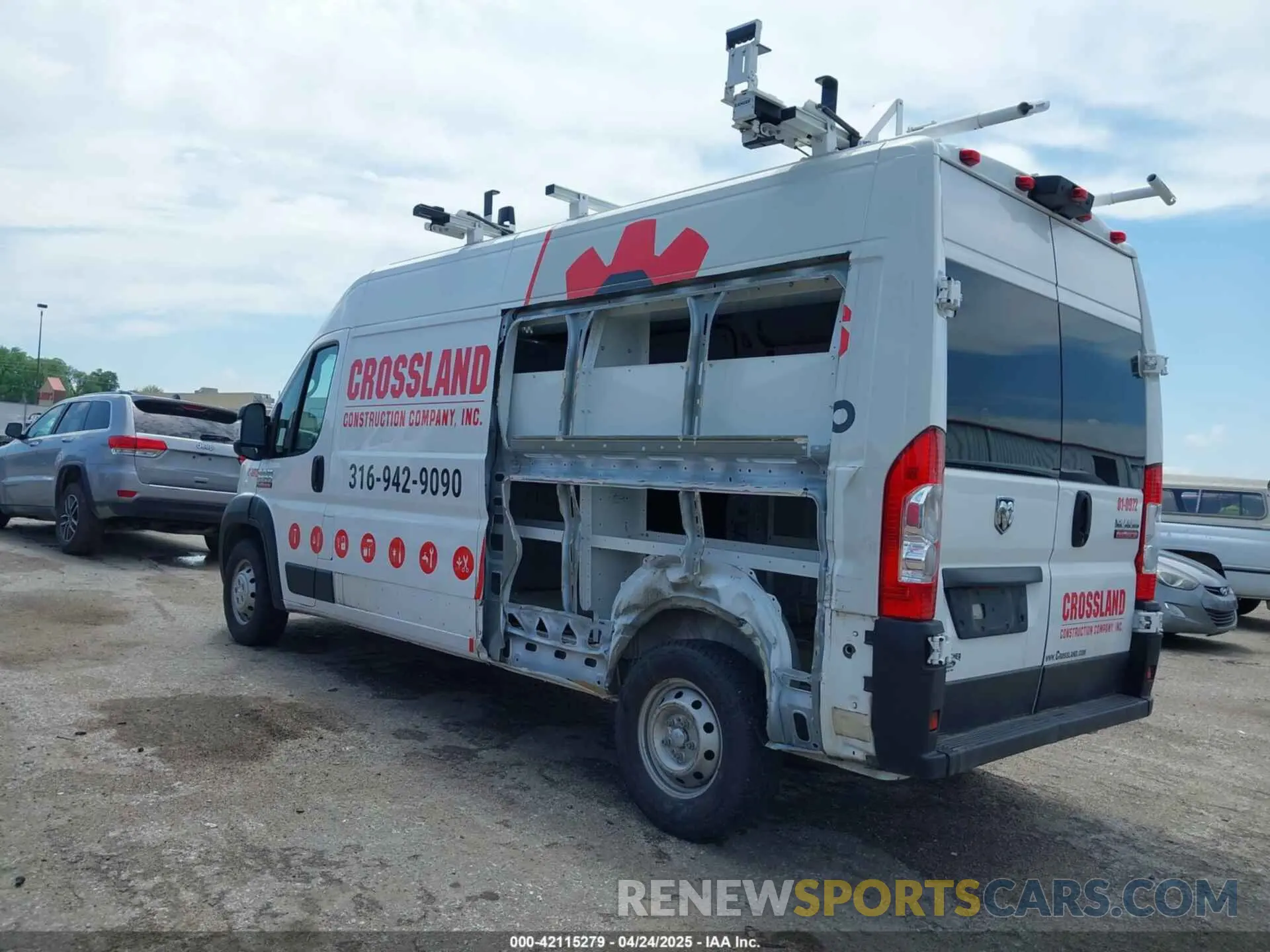 3 fotografías del automóvil dañado 3C6LRVDG8ME508972 RAM PROMASTER 2500 2021
