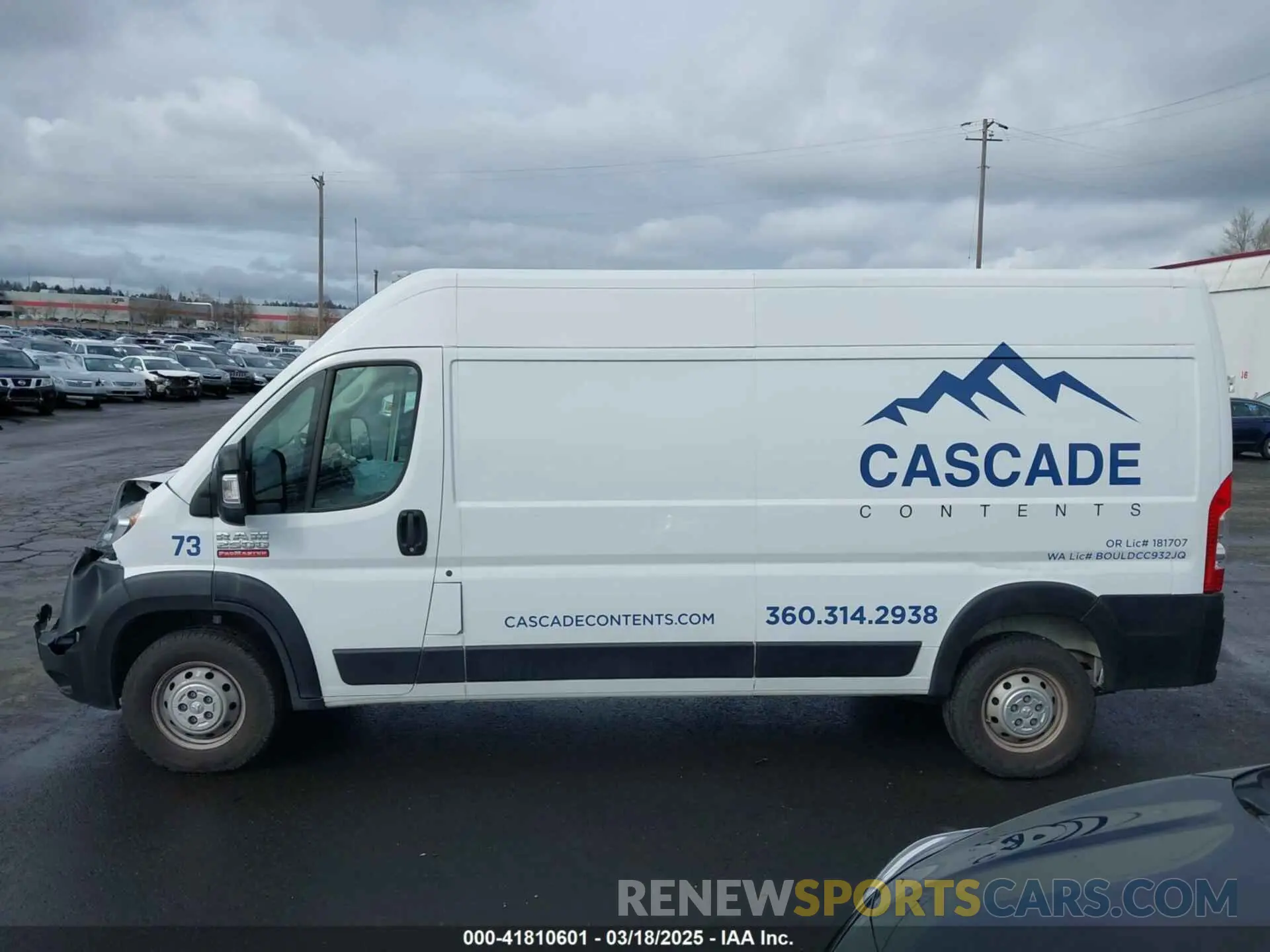 14 fotografías del automóvil dañado 3C6LRVDG8ME513895 RAM PROMASTER 2500 2021