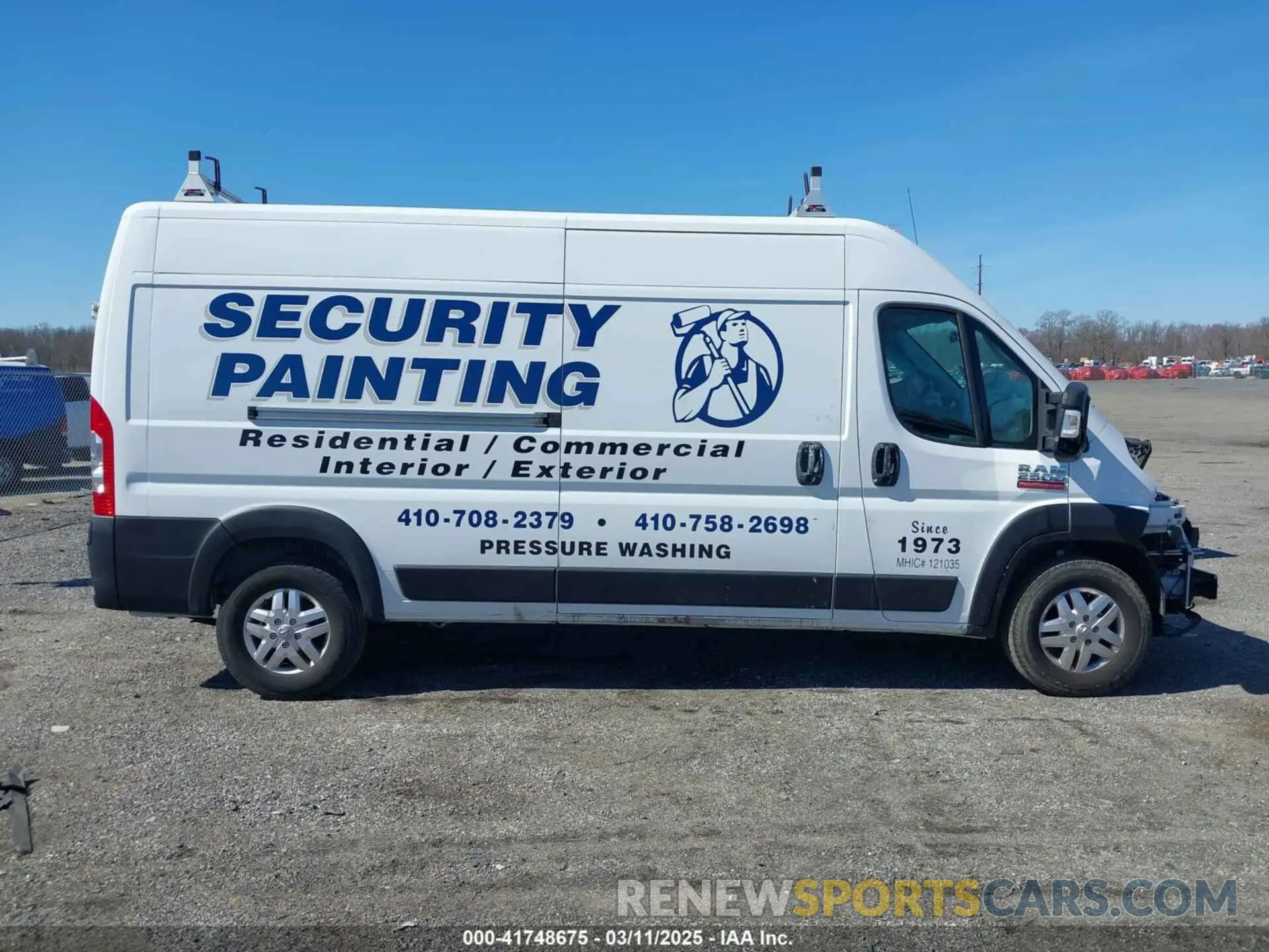 14 fotografías del automóvil dañado 3C6LRVDG8ME527845 RAM PROMASTER 2500 2021