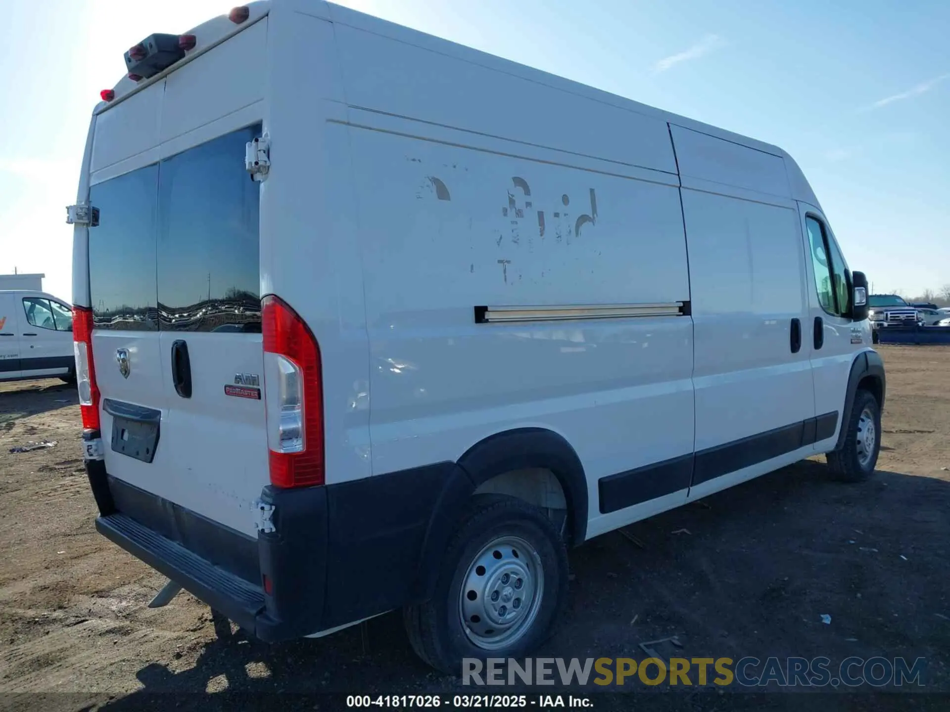 4 fotografías del automóvil dañado 3C6LRVDG9ME527725 RAM PROMASTER 2500 2021
