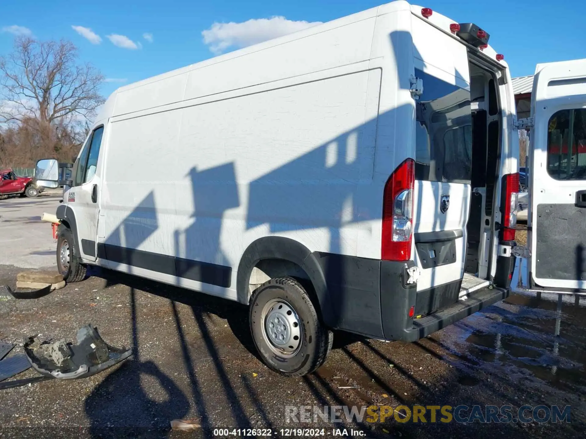 3 fotografías del automóvil dañado 3C6LRVDGXME554240 RAM PROMASTER 2500 2021